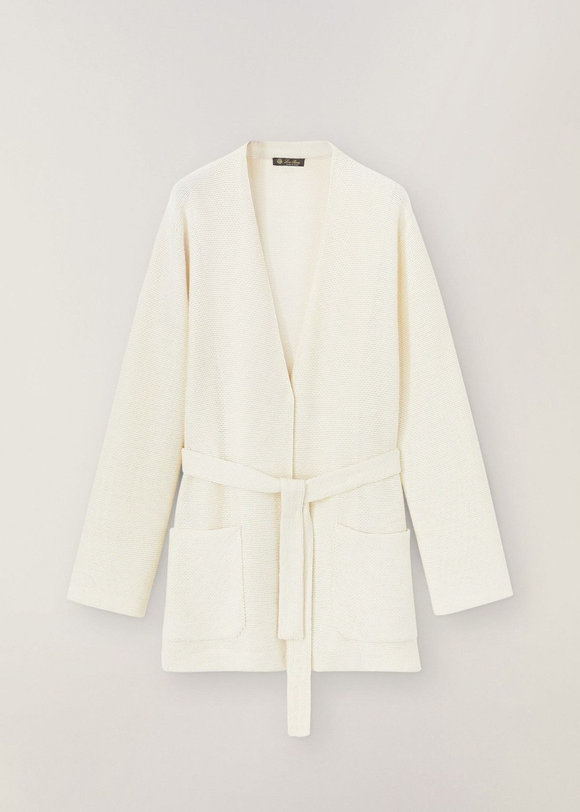 image of Loro Piana O1Srvl11E0424 Coat In White, Women's (Size Medium)