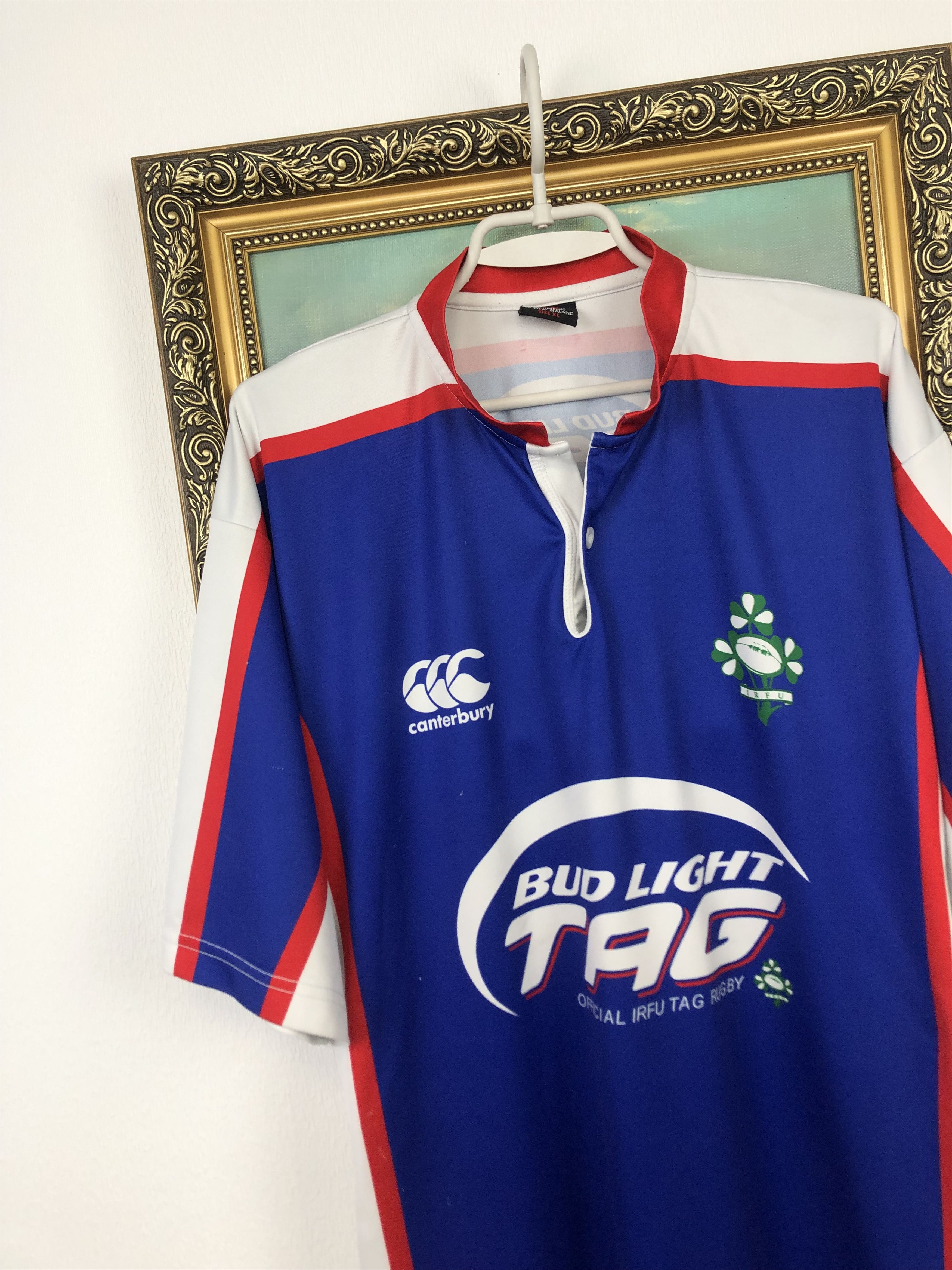 Canterbury of New Zealand Canterbury Ireland Player Issue Rugby Jersey Rare Shirt Size US XL / EU 56 / 4 - 3 Thumbnail