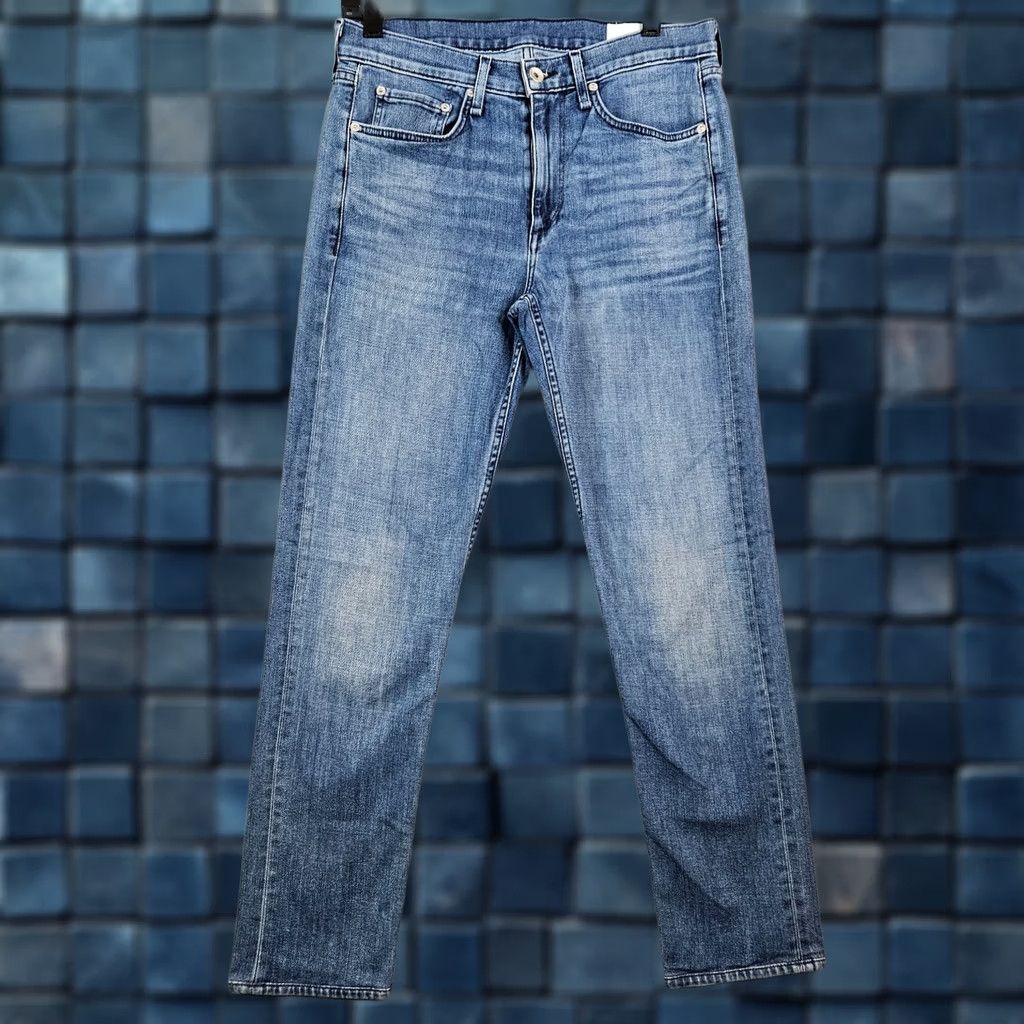 Rag & Bone rag & bone Fit 2 Jeans Men's Slim Mid Rise Blue 30x28 Denim Cotton Spandex 5-Pocket Regular Warm Weather Casual SlimFit Tailored Inseam 28 Sz 30 Size US 30 / EU 46 - 1 Thumbnail