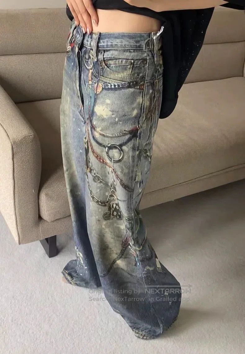 Acne Studios Digital Print 3D Baggy Jeans. Size US 32 / EU 48 - 9 Thumbnail