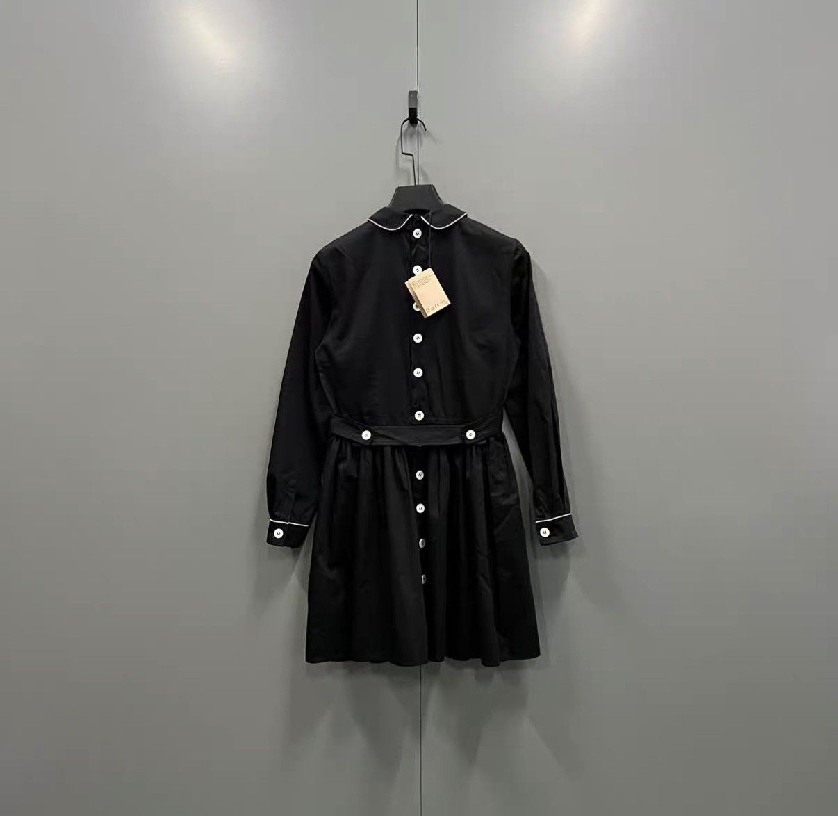 Miu Miu Miu Miu Black Embroidered Doll Collar Dress J41 Size M / US 6-8 / IT 42-44 - 2 Thumbnail