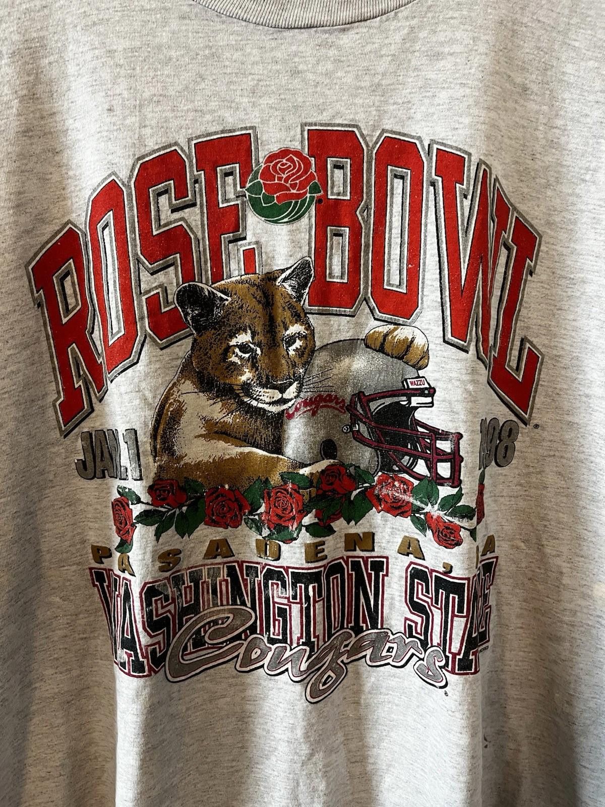 Jerzees 98 University Of Washington State Cougars Rose Bowl Tee L Size ONE SIZE - 2 Thumbnail