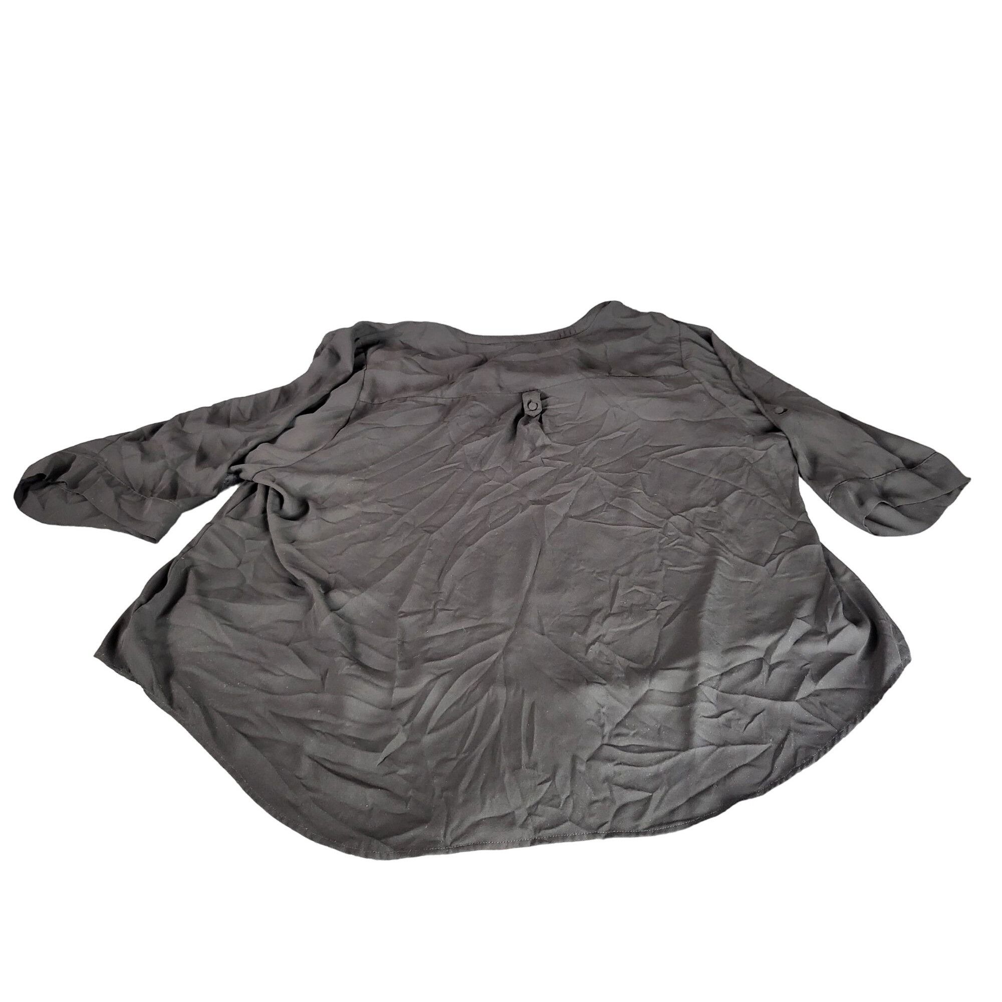 Torrid Torrid Harper Georgette Blouse Women Sz 5X Black Collared Sh Size 4XL / US 24-26 - 8 Thumbnail