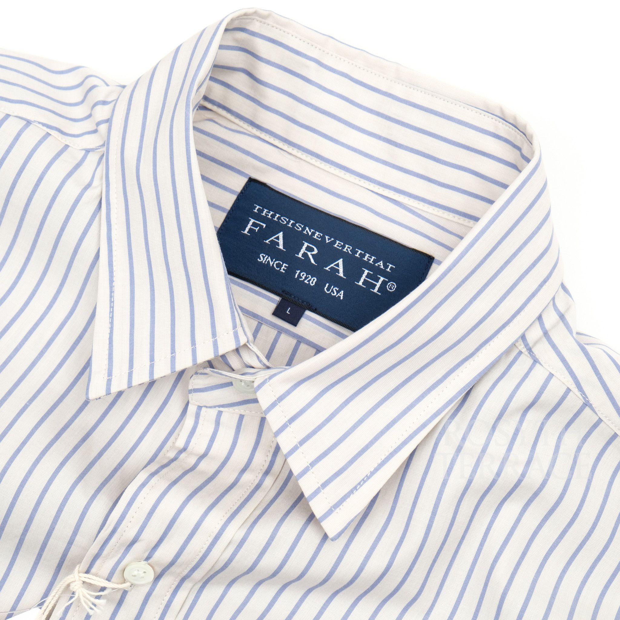 Farah × thisisneverthat 【thisisneverthat x FARAH JAPAN / STRIPED SHIRT / SIZE L】 Size US L / EU 52-54 / 3 - 3 Thumbnail