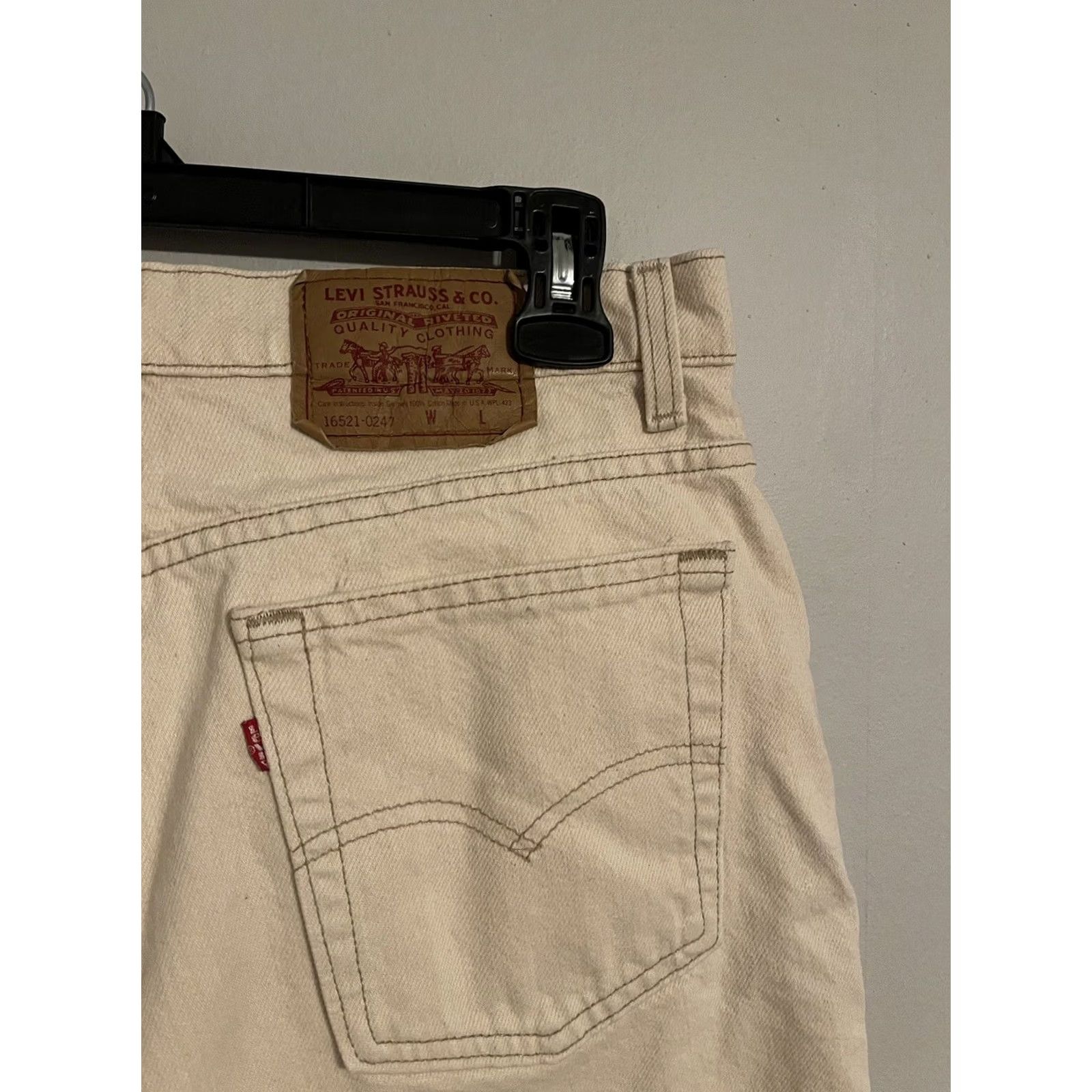 Levi's VINTAGE Levi's Denim Jeans Made in USA 16521-0247 Ivory 14M 31x29 Women's Size 36" / US 14 / IT 50 - 2 Thumbnail