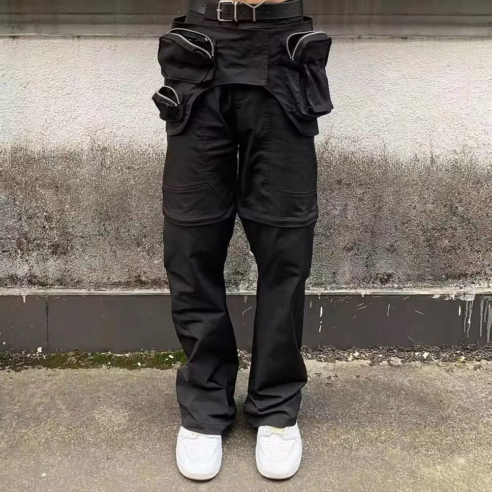 Designer Streetwear Multi Pocket Cargo Baggy Pants Size US 32 / EU 48 - 1 Thumbnail