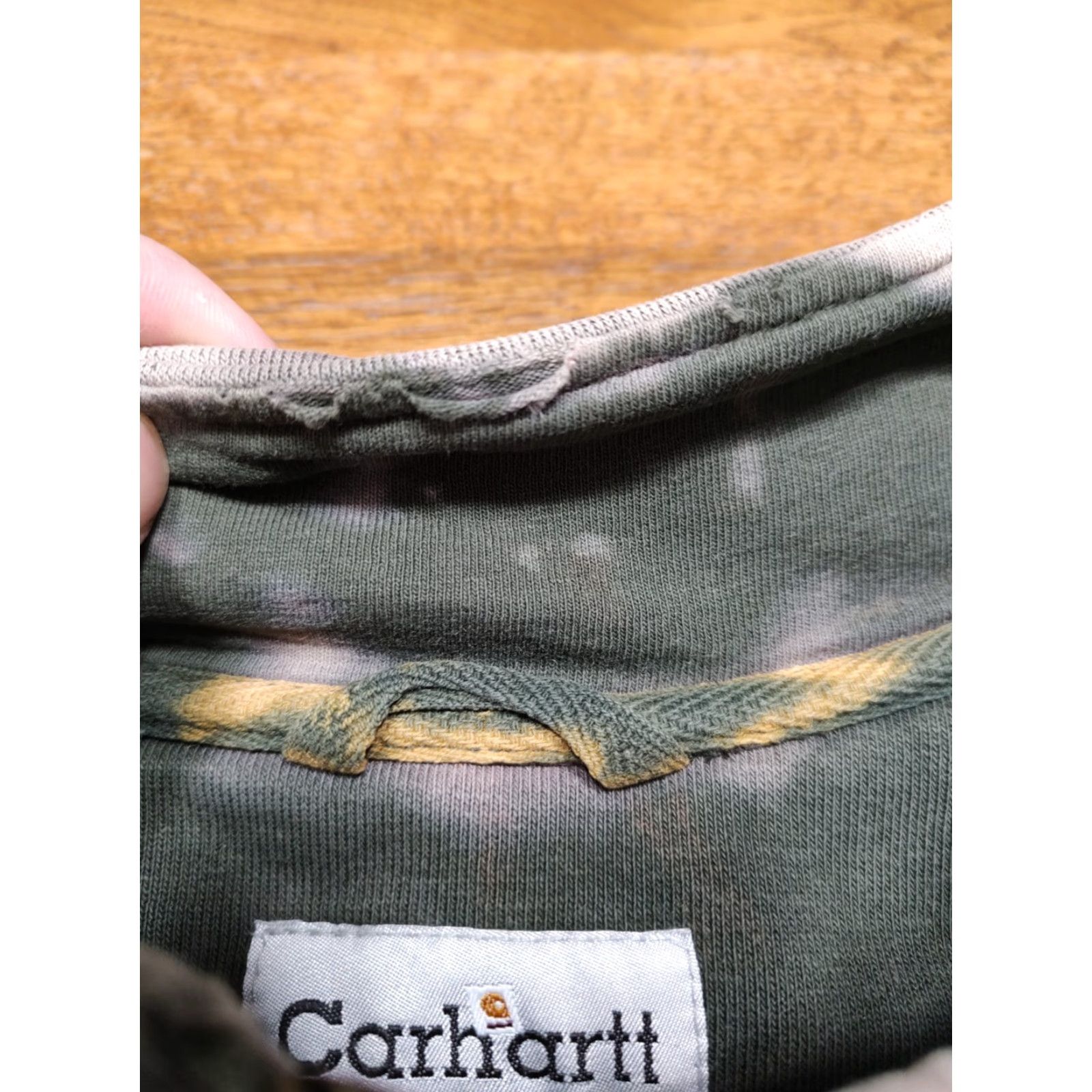 Carhartt VINTAGE Carhartt Mens XL Green 1/4 Zip Sweatshirt Acid Wash Tie Dye Size US XL / EU 56 / 4 - 5 Thumbnail