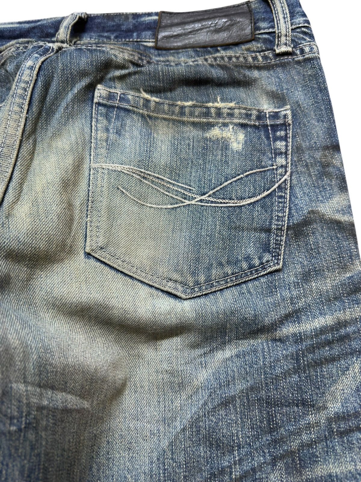 Hysteric Glamour Vintage Cavaria Flare Whiskers Studded Distressed Denim Size US 30 / EU 46 - 9 Thumbnail