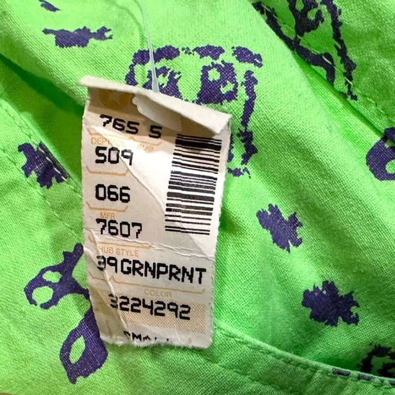 Vintage Beach Boulevard Mens Green Geometric Beach Shorts Small Size US 29 - 2 Thumbnail