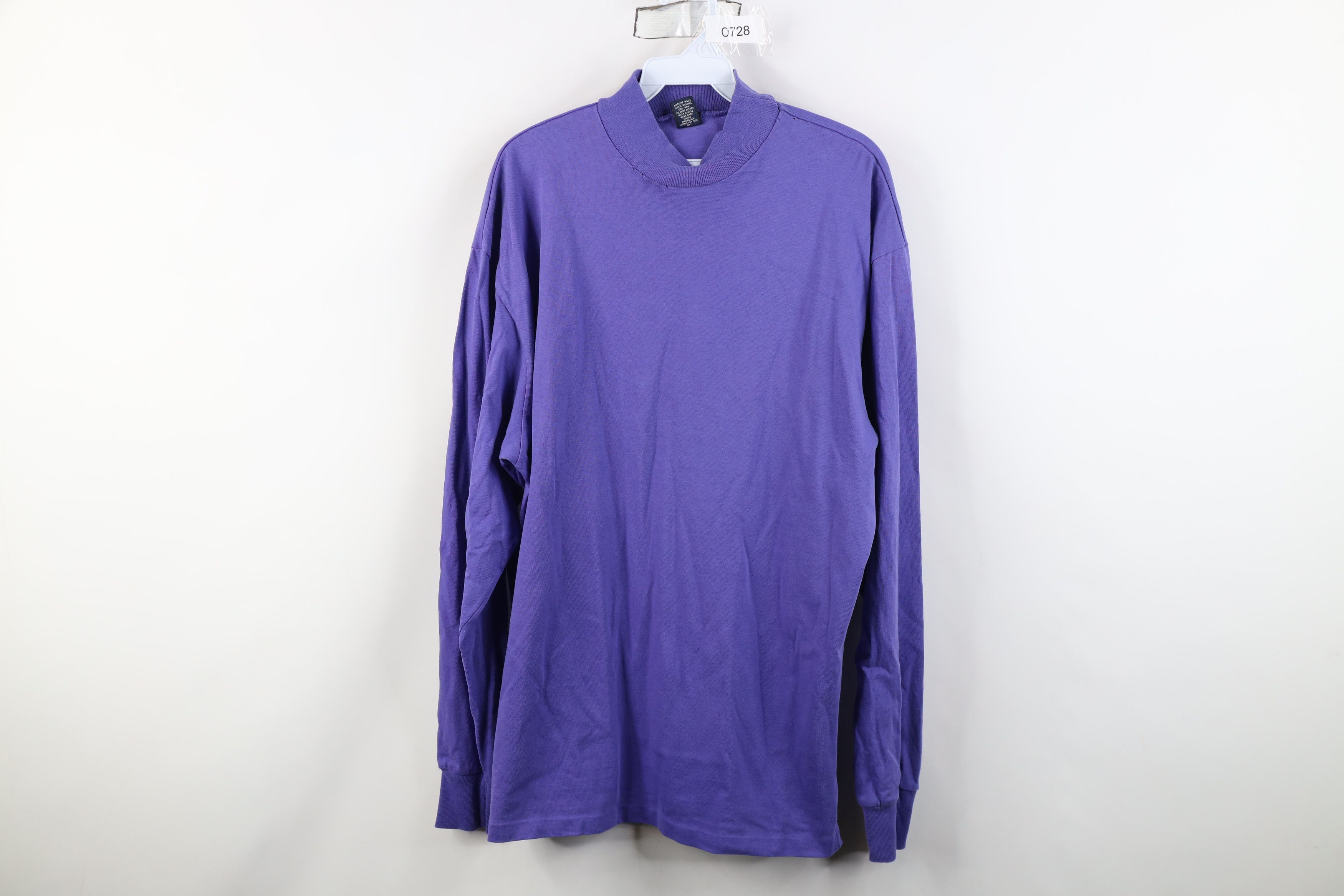 Lands' End Vintage 90s Lands End Mock Neck Long Sleeve T-Shirt USA Size US L / EU 52-54 / 3 - 1 Thumbnail