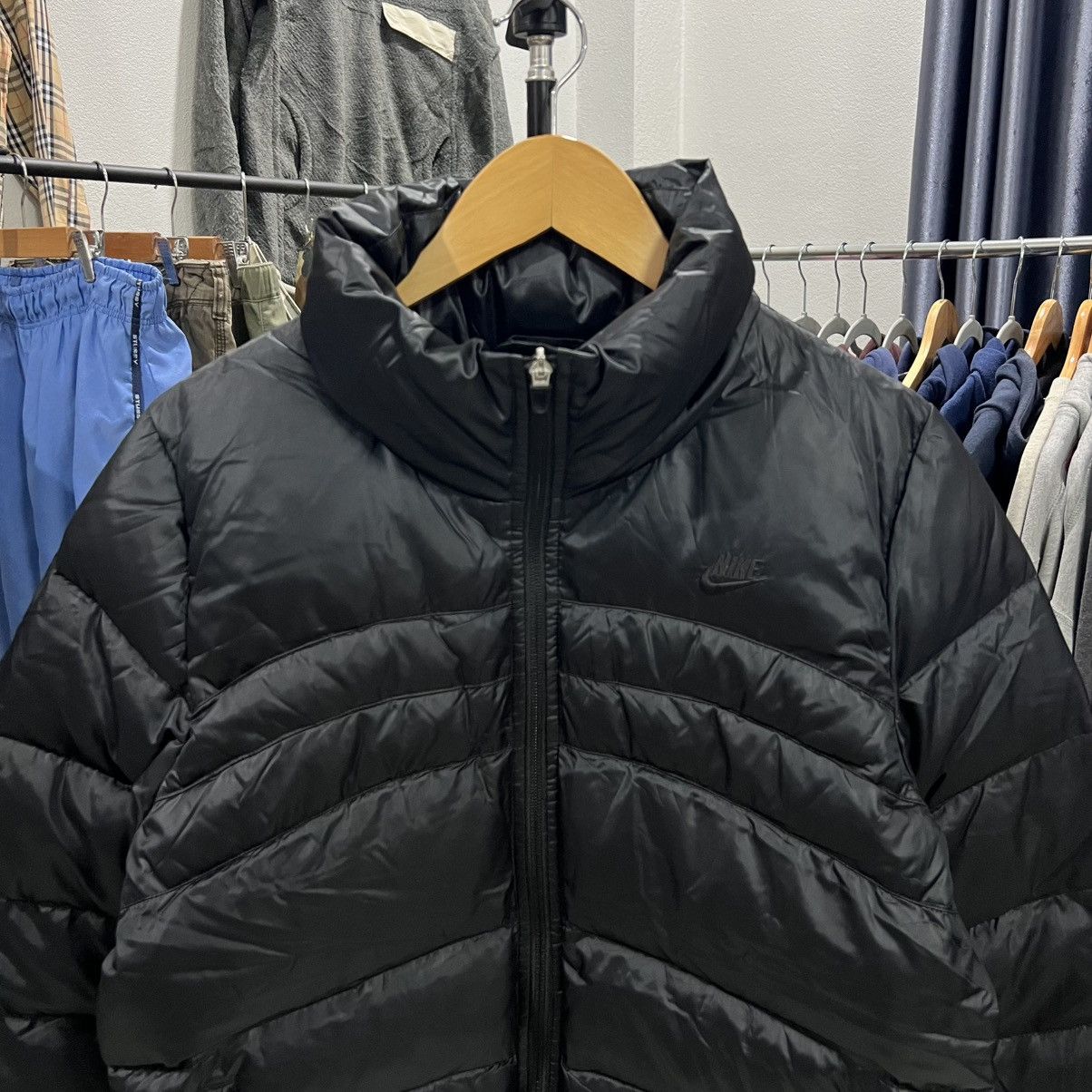 Nike × Vintage Nike Puffer Down Jacket Size US XL / EU 56 / 4 - 2 Thumbnail