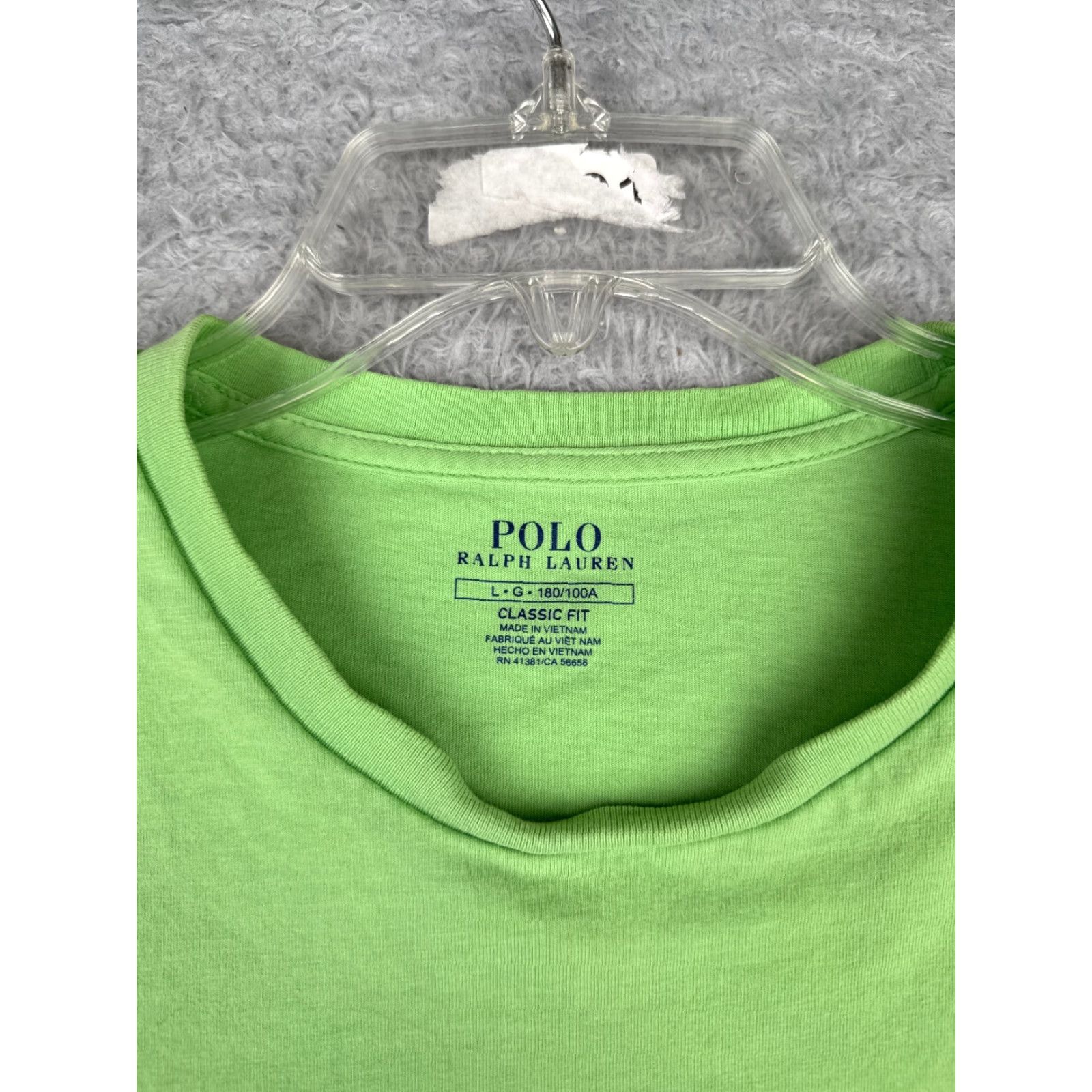 Ralph Lauren VINTAGE Ralph Lauren Shirt Adult Large Green Cotton Jersey Crew Neck Short Sleeve Sports Mens Size US L / EU 52-54 / 3 - 7 Thumbnail