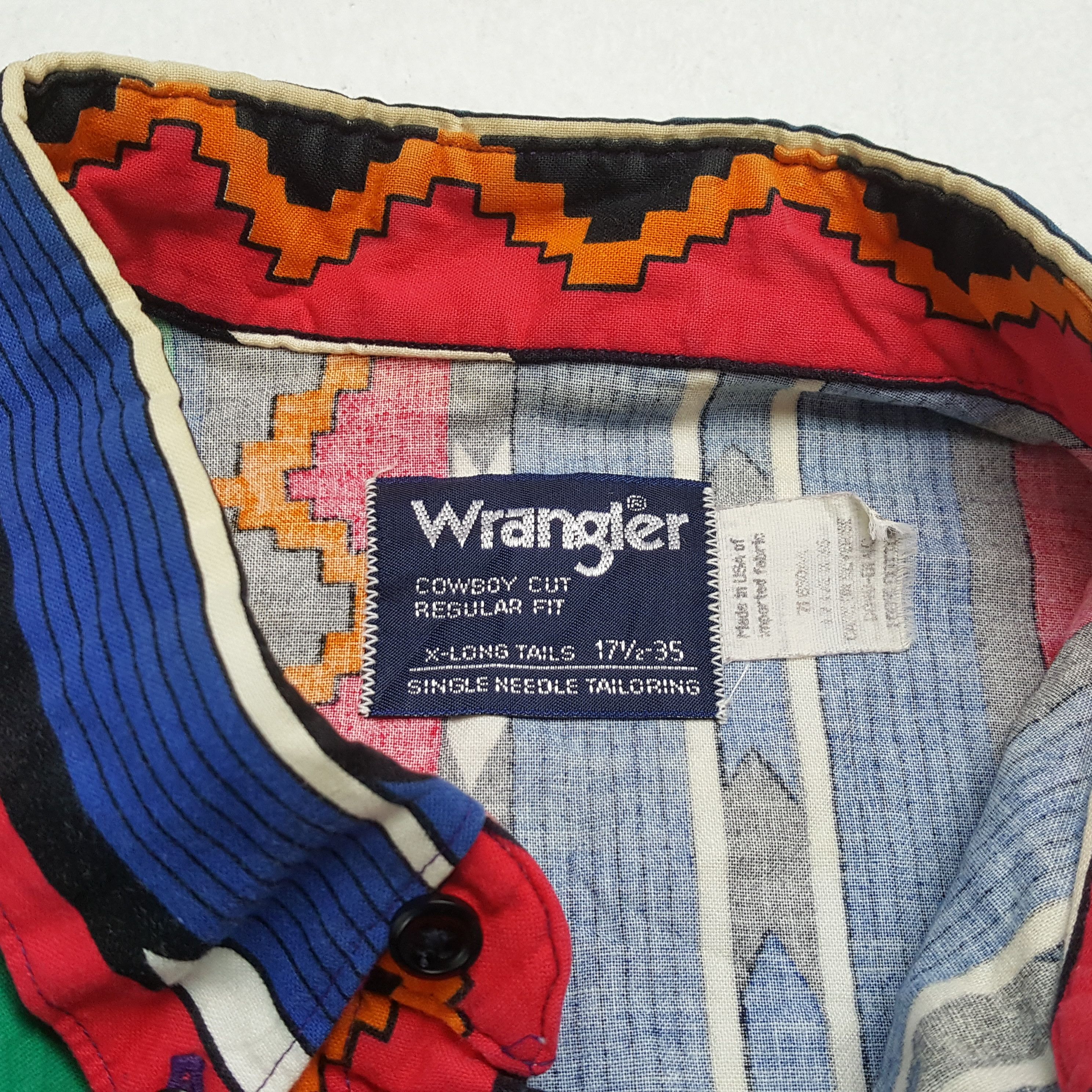 Vintage × Wrangler WRANGLER Classic Fashion Style Shirt Streetwear Size US XL / EU 56 / 4 - 8 Thumbnail