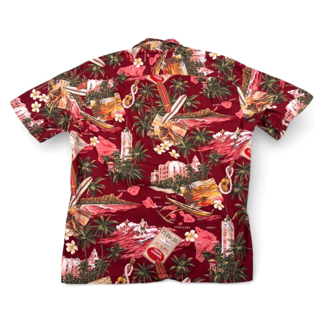 Vintage VINTAGE Hawaii Red Hawaii Shirt Hawaiian 80s Surf Honolulu Hibiscus Hawaii USA Short Sleeve Button-Up Adult Large Size US L / EU 52-54 / 3 - 3 Thumbnail