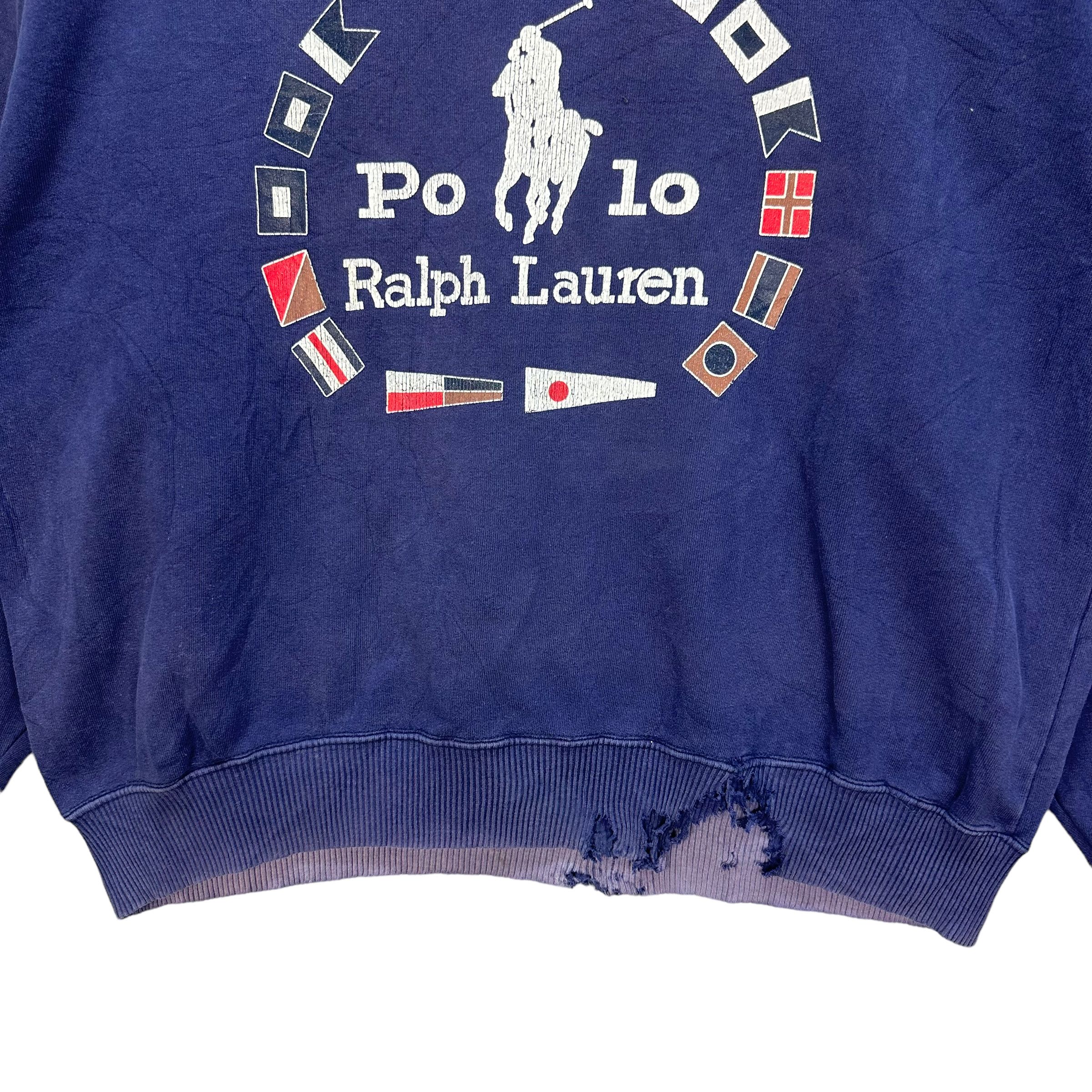Polo Ralph Lauren TRASHED🔥 POLO RALPH LAUREN BIG LOGO SWEATSHIRTS #7749-168 Size US L / EU 52-54 / 3 - 3 Thumbnail