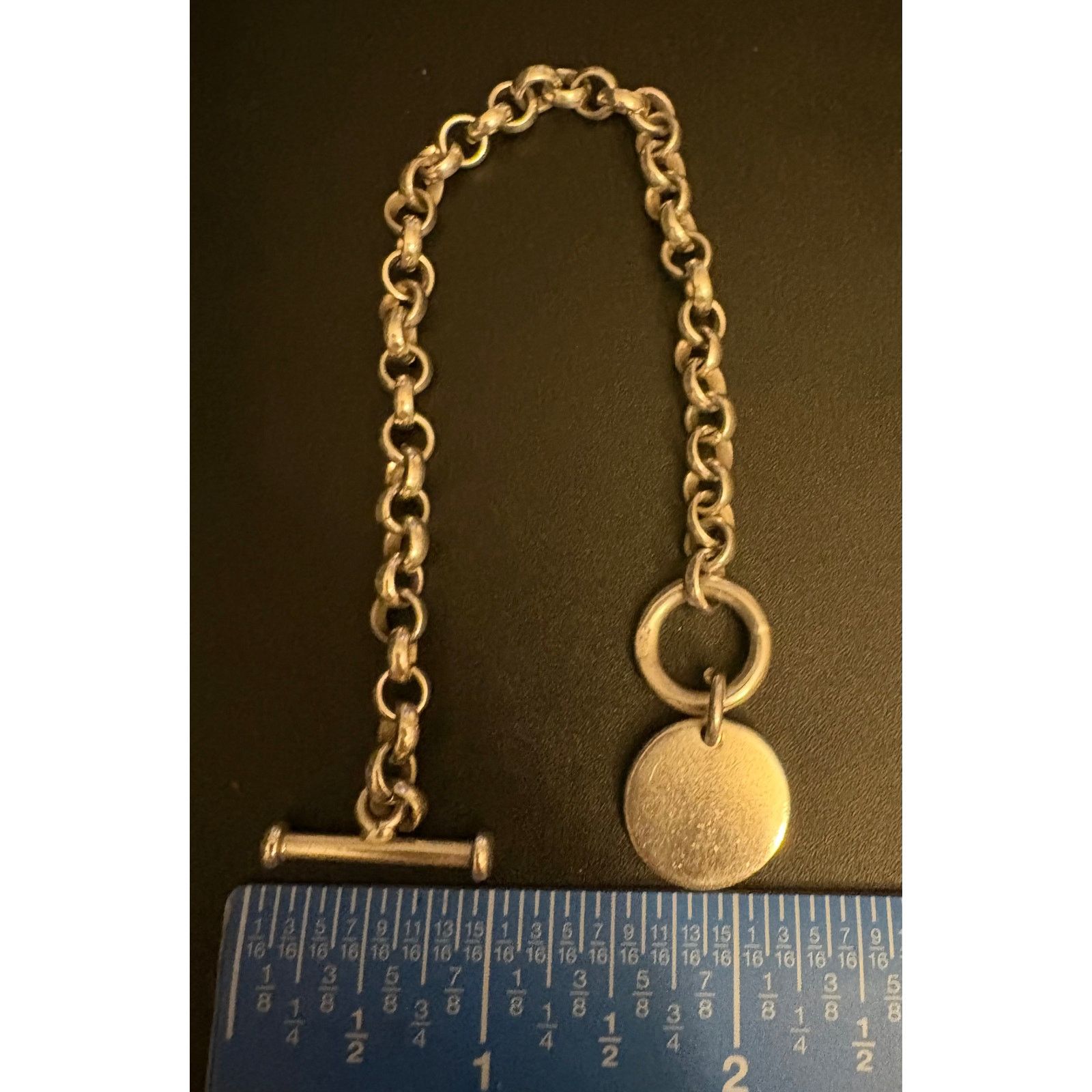 Other Vintage Sterling Silver Toggle Bracelet 925 23g Size 6.5 Size ONE SIZE - 8 Thumbnail