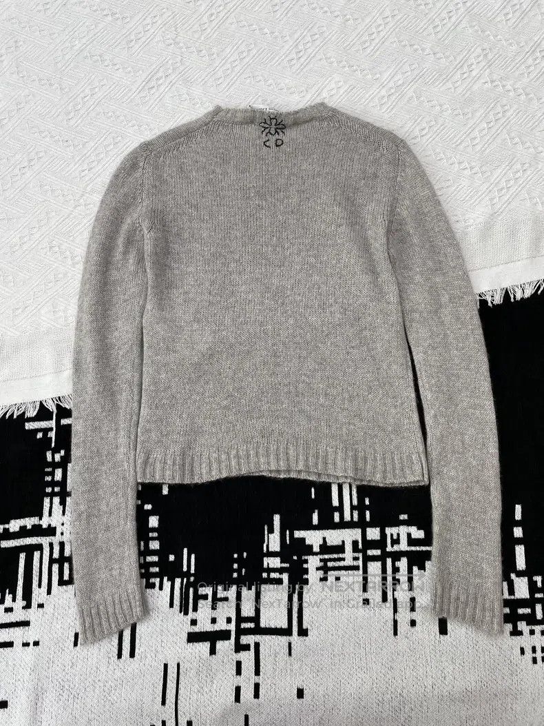 Dior Dior Grey face cashmere sweater Size XXS / US 00 / IT 34 - 3 Thumbnail