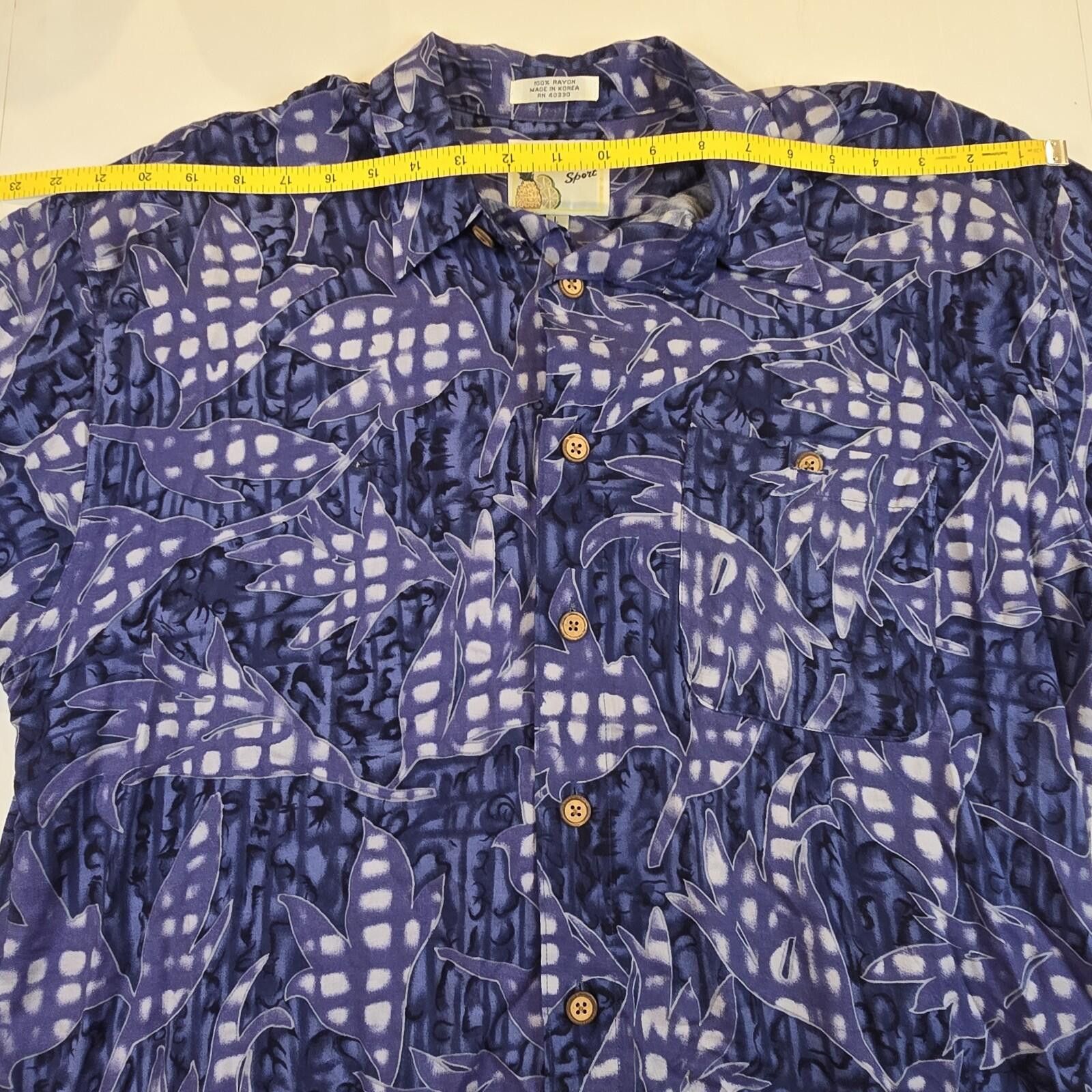 Other M.E. Sport Hawaiian Shirt Men L Vtg 90s Y2k Aloha Button Size US XXL / EU 58 / 5 - 6 Thumbnail