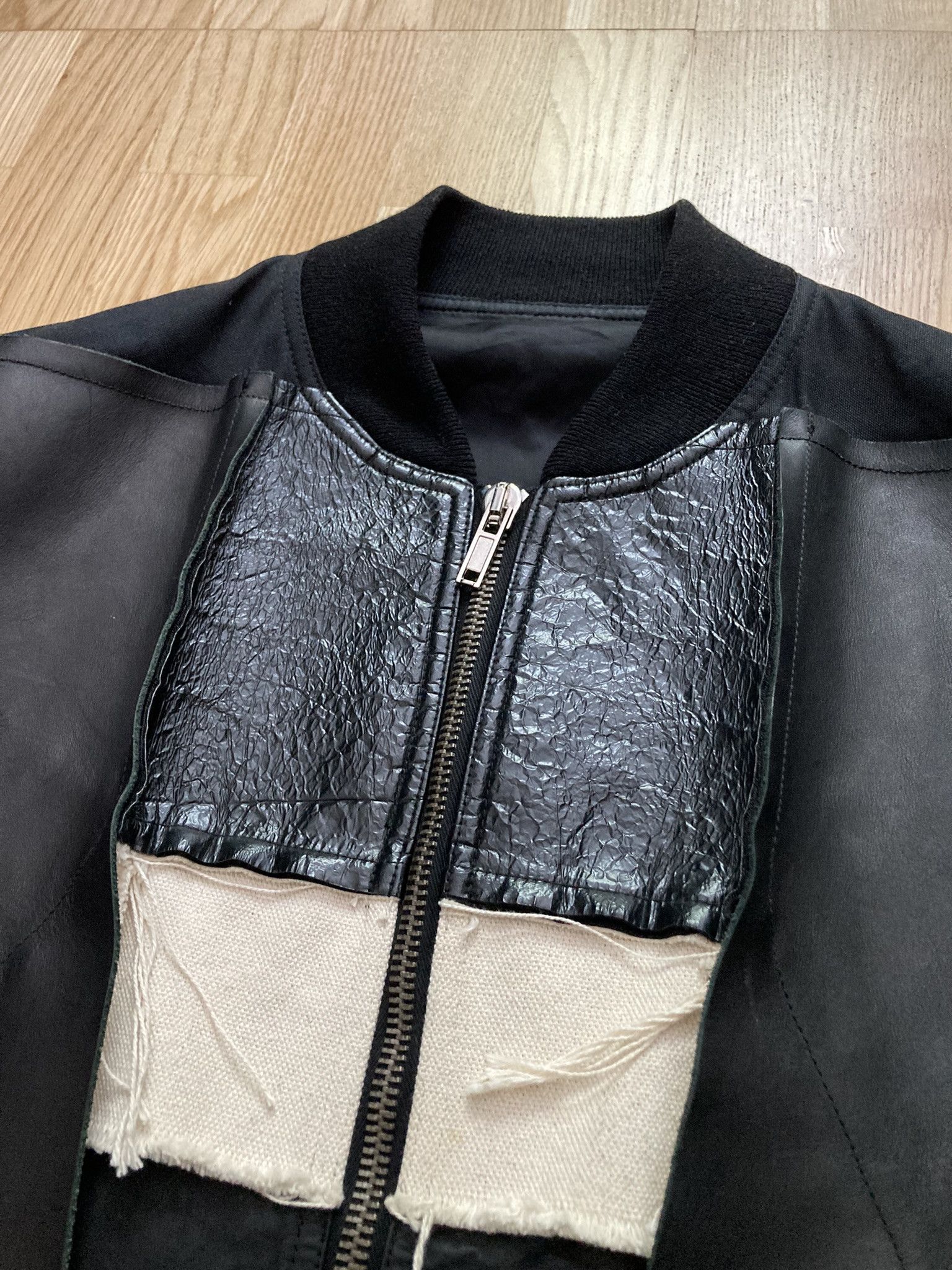 Rick Owens Runway S/S 16 "CYCLOPS" Patchwork Bomber Jacket Rick Owens Size US M / EU 48-50 / 2 - 4 Thumbnail