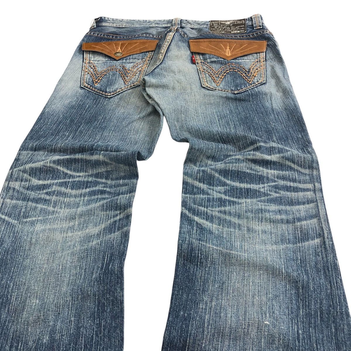 If Six Was Nine × Japanese Brand × Le Grande Bleu (L.G.B.) Vintage Edwin XV Distressed Faded Bootcut Flared Jeans Lgb Size US 37 - 2 Thumbnail