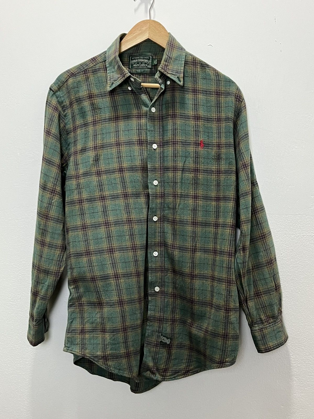 Polo Ralph Lauren Vintage Polo Ralph Lauren Plaid Flannel Shirt Size US M / EU 48-50 / 2 - 2 Thumbnail