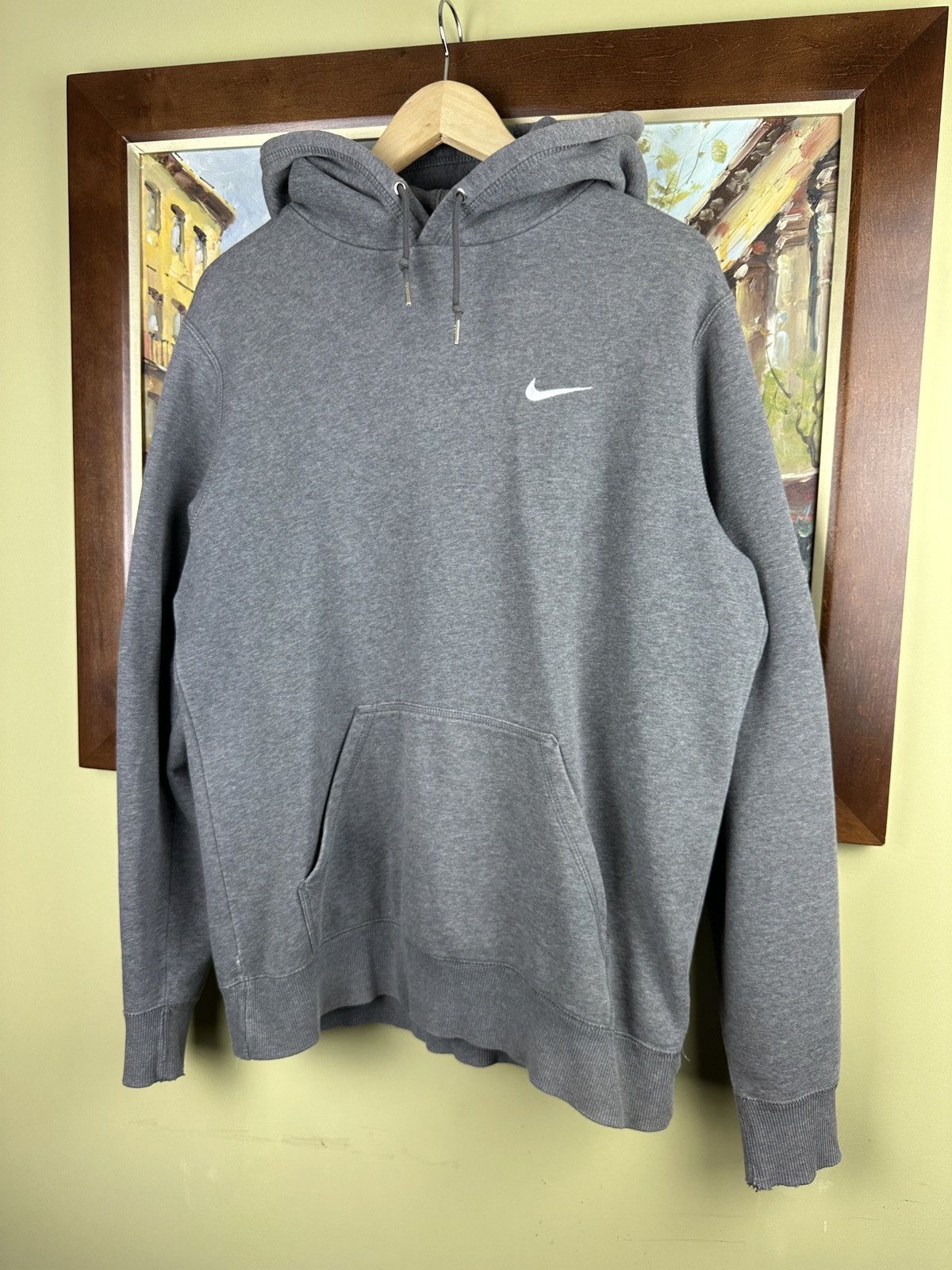 Nike Nike grey swoosh embroided hoodie Size US M / EU 48-50 / 2 - 4 Thumbnail