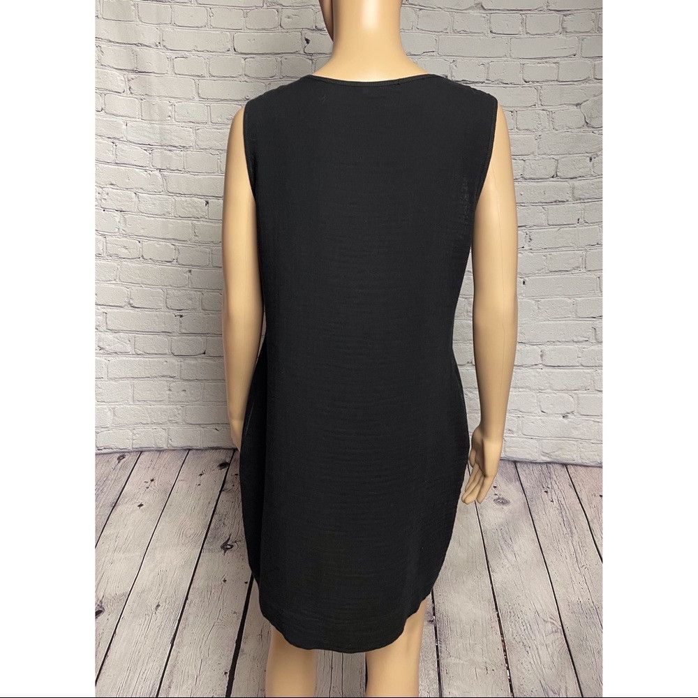 L'AGENCE New L'Agence Cotton Wool Black Sleeveless Dress Size M Size M / US 6-8 / IT 42-44 - 4 Thumbnail