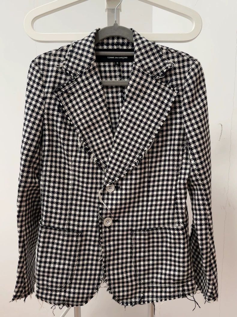 Junya Watanabe Junya Watanabe Houndstooth Distressed Blazer Size S / US 4 / IT 40 - 1 Thumbnail