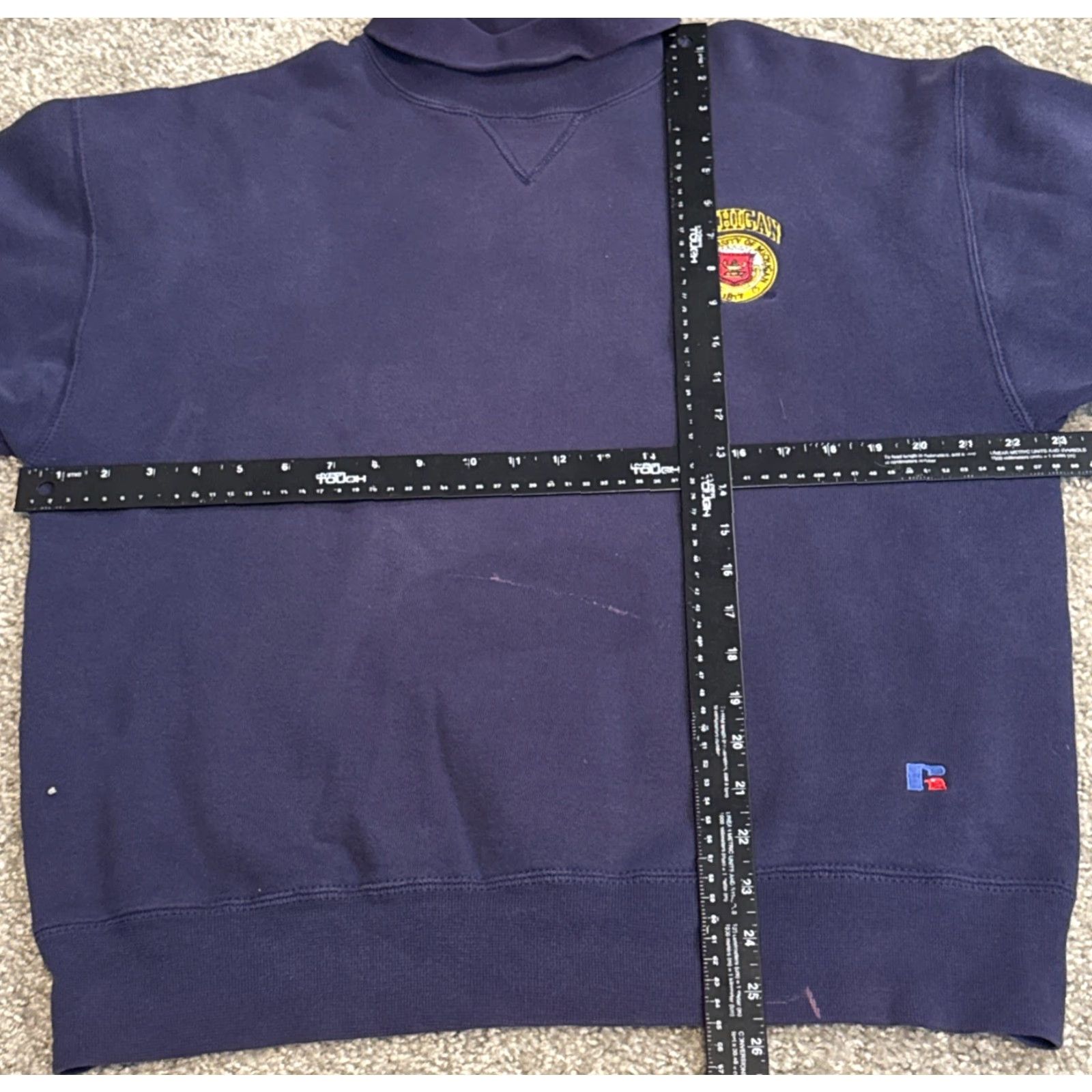 Russell Athletic VINTAGE 90s Russell Athletic Michigan Wolverines Turtleneck Sweatshirt L Mens Blue Shirt Size US L / EU 52-54 / 3 - 7 Thumbnail