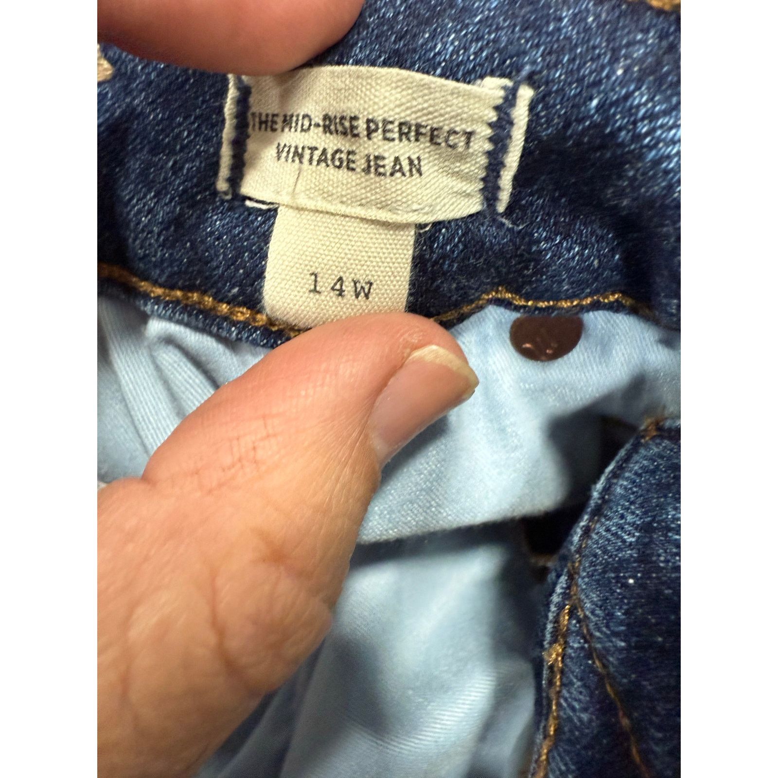 Madewell Madewell Mid Rise Perfect Vintage Jeans Size 14W # G597 Size 36" / US 14 / IT 50 - 8 Thumbnail