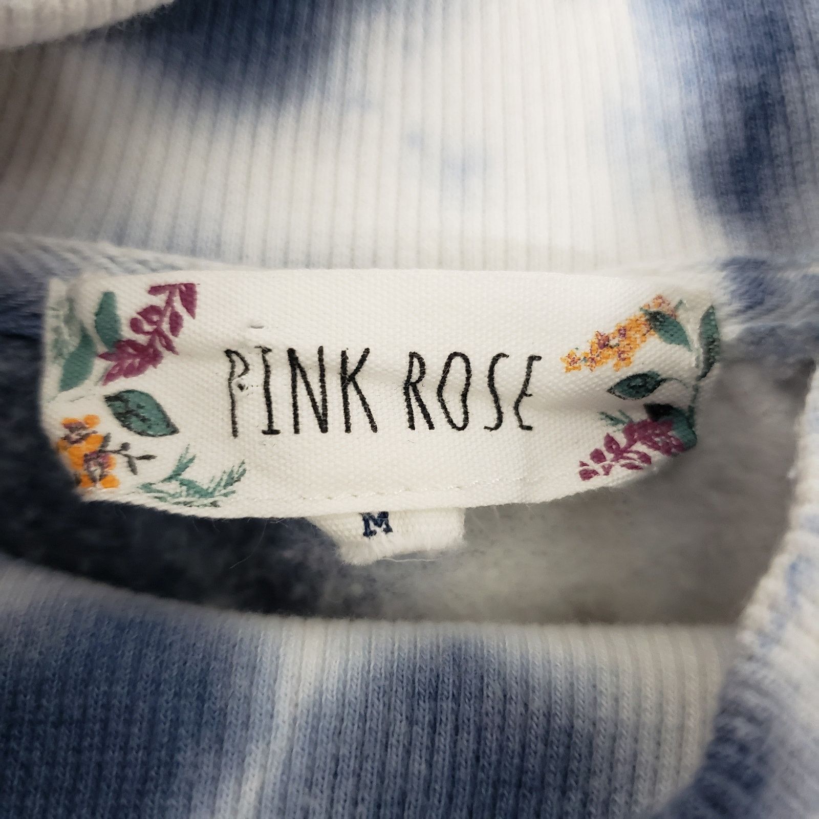 Other Pink Rose Tie Dyed Mock Neck Sweatshirt Long Sleeve Tee S M Size M / US 6-8 / IT 42-44 - 6 Thumbnail