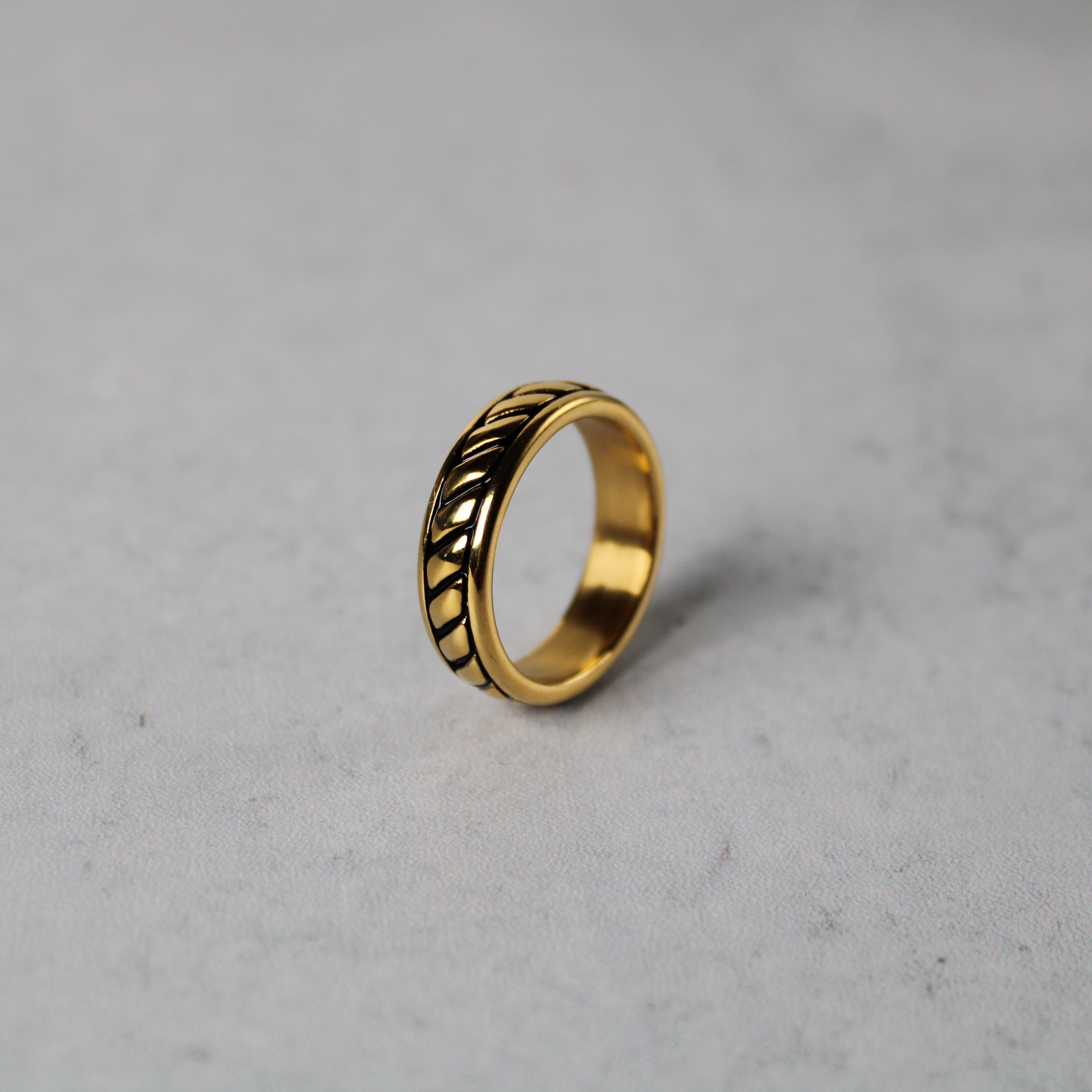 Jewelry Gold Rope Ring Size 8 Size ONE SIZE - 4 Thumbnail