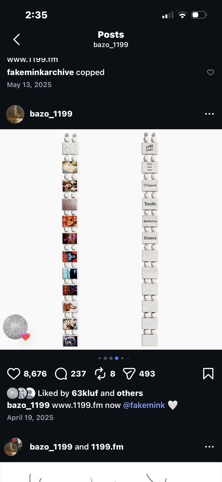 1199 Bazo fakemink 1199 bracelet Size ONE SIZE - 1 Thumbnail