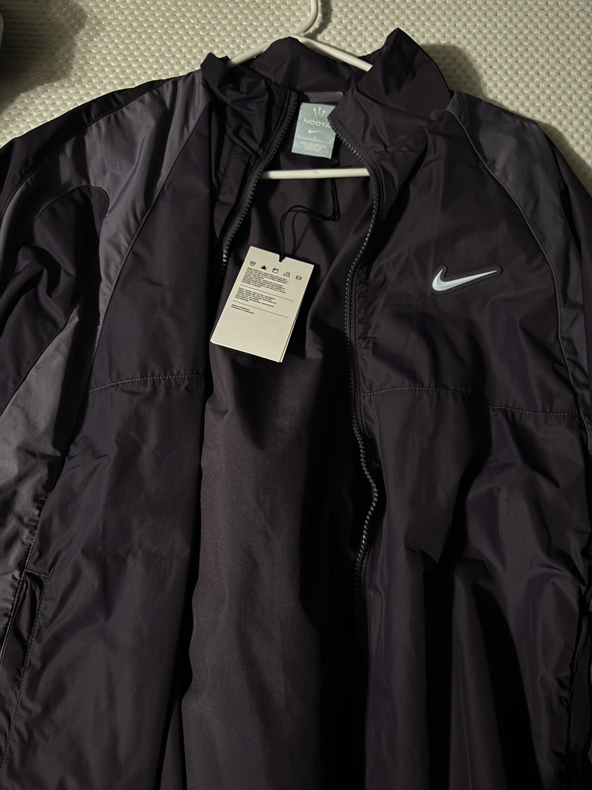 Image of Drake x Nike Nocta Northstar Nylon Track Jacket in Purple, Men's (Size Large)