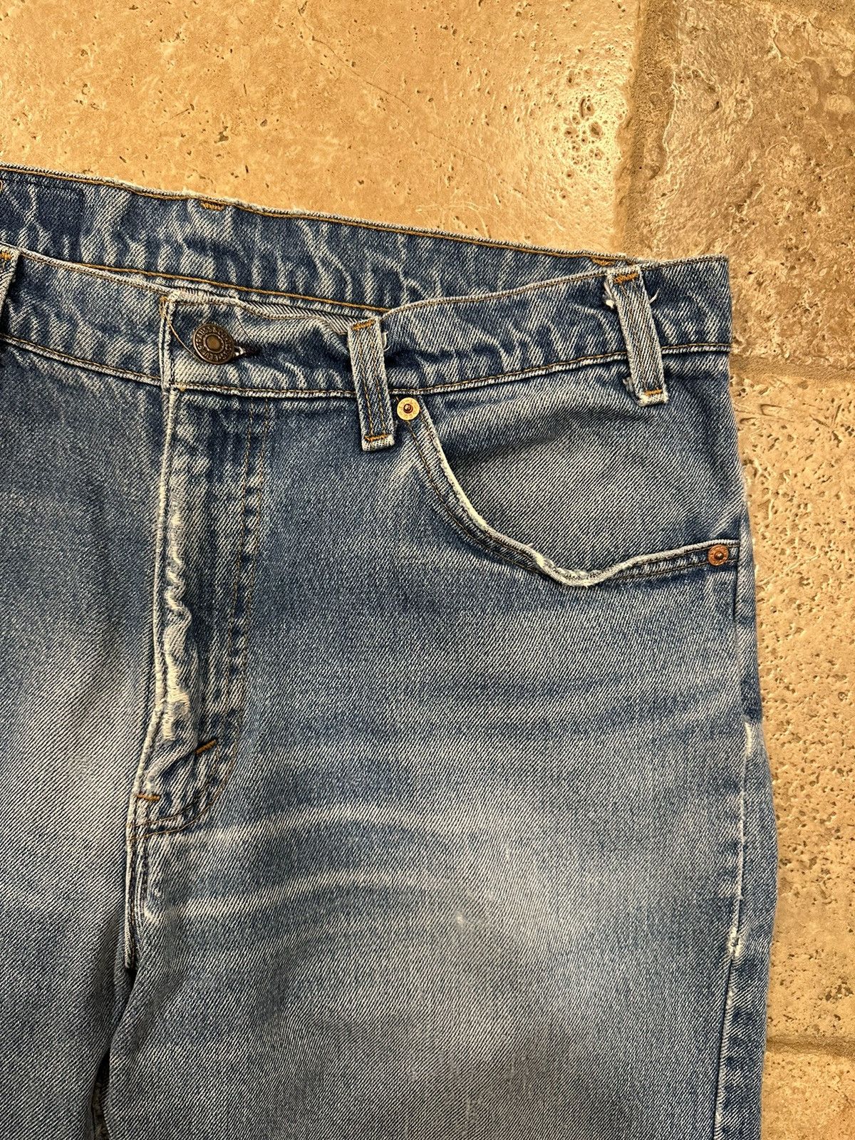 Levi's Vintage Levi’s 505 Orange Tab Blue Wash Denim Jeans Size US 36 / EU 52 - 4 Thumbnail