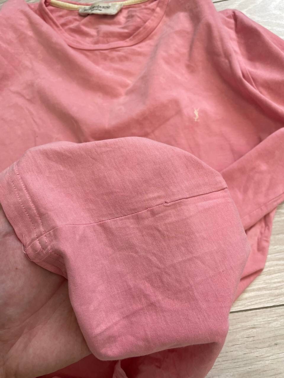 Japanese Brand × Vintage × Yves Saint Laurent Vintage Yves Saint Laurent YSL Distressed Tee T-Shirt Y2K Size US XL / EU 56 / 4 - 9 Thumbnail