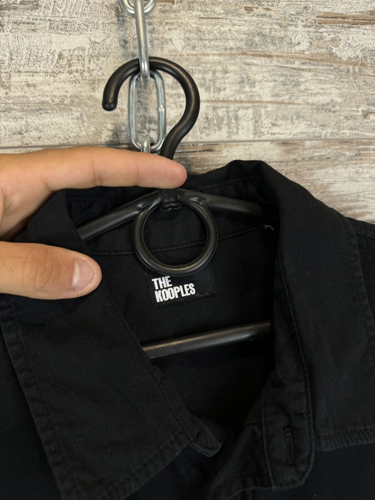Japanese Brand × The Kooples Mens The Kooples Paris overshirt shirts button up black Size US L / EU 52-54 / 3 - 9 Thumbnail