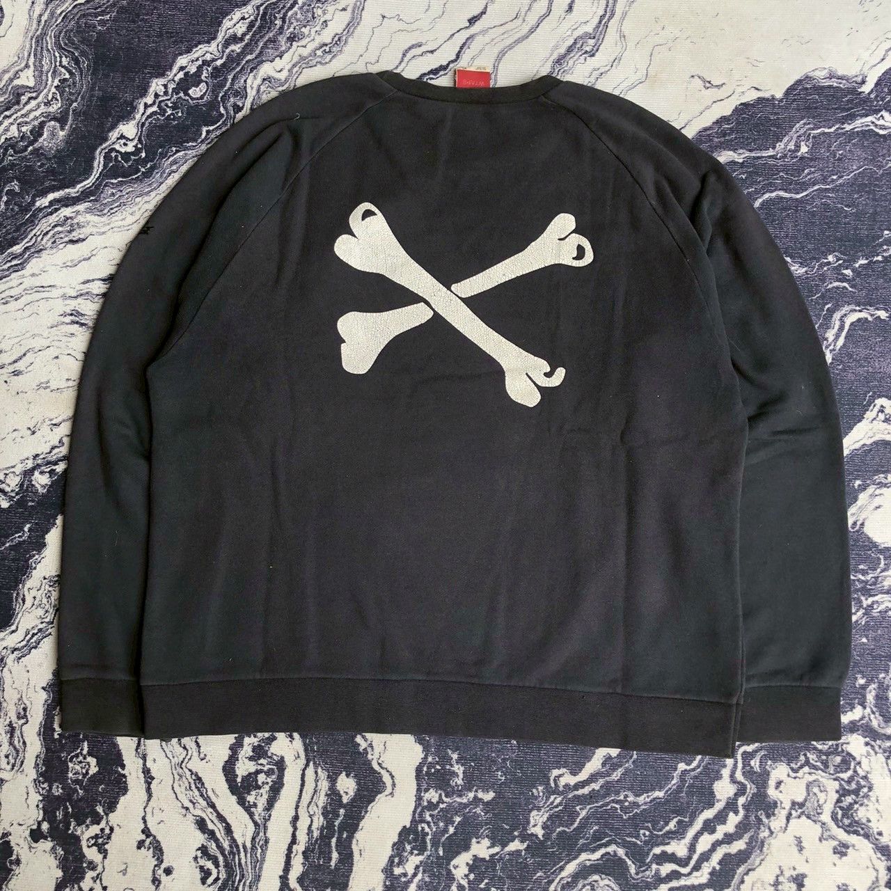 Wtaps WTAPS Crossbones Crewneck Sweatshirt Washed Black Size US XL / EU 56 / 4 - 1 Thumbnail