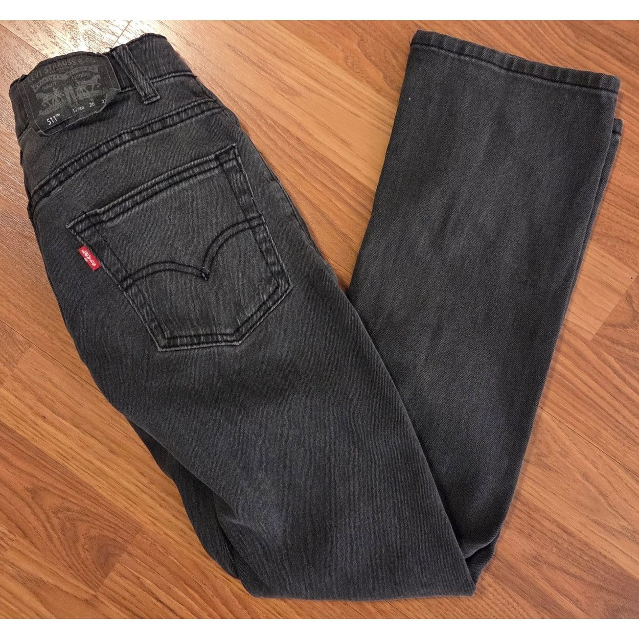 Levi's Levi's 511 Slim Fit Black Denim Jeans - 26x27 Size 26" / US 2 / IT 38 - 2 Thumbnail