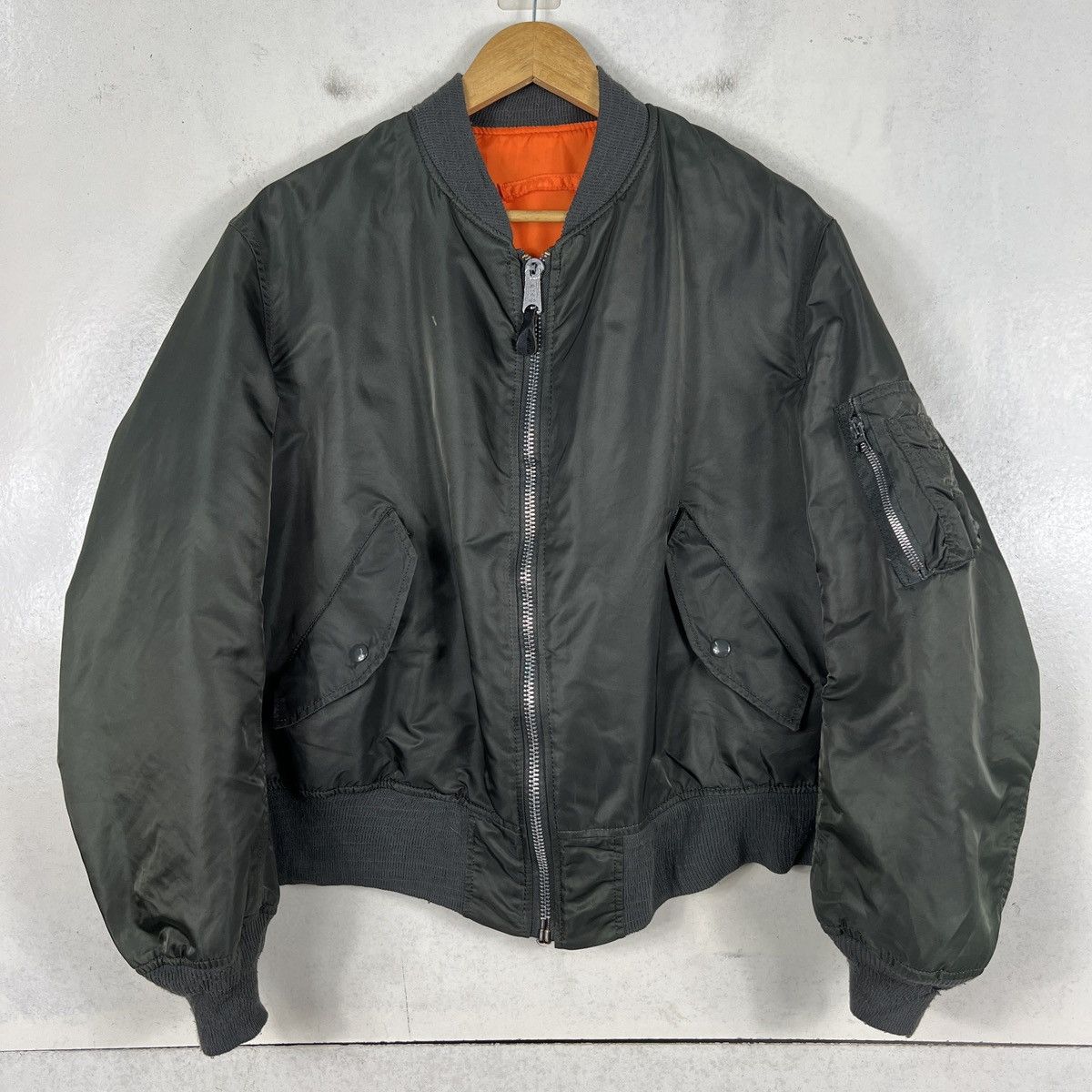 Alpha Industries 🔥 VINTAGE RIOT ALPHA MA 1 REVERSIBLE BOMBER JACKET Size US L / EU 52-54 / 3 - 4 Thumbnail