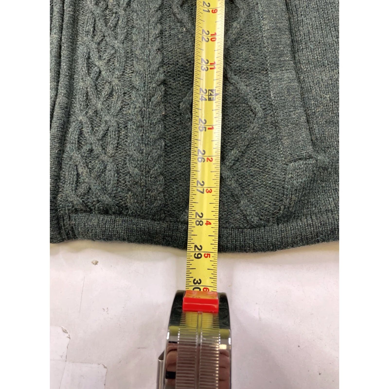 Vintage NWT ARAN Woolen Mills Sweater Vest Mens XL Green Fisherman Gilet Wool Sleeveless Cable-Knit Full Zip Lined Pockets Solid Vintage: No Size US XL / EU 56 / 4 - 5 Thumbnail