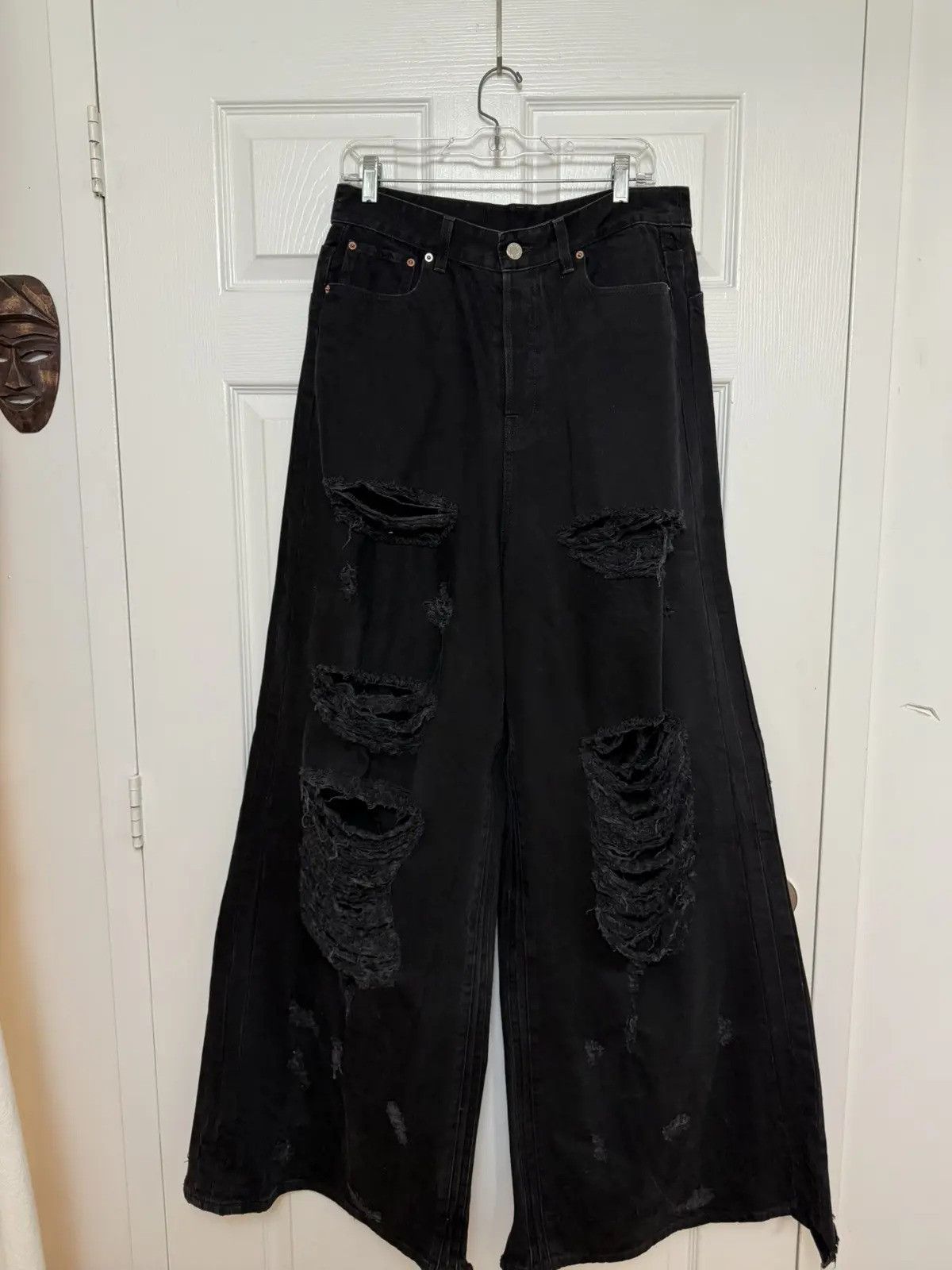 Vetements SS23 vetements distressed destroyed baggy jeans | Grailed