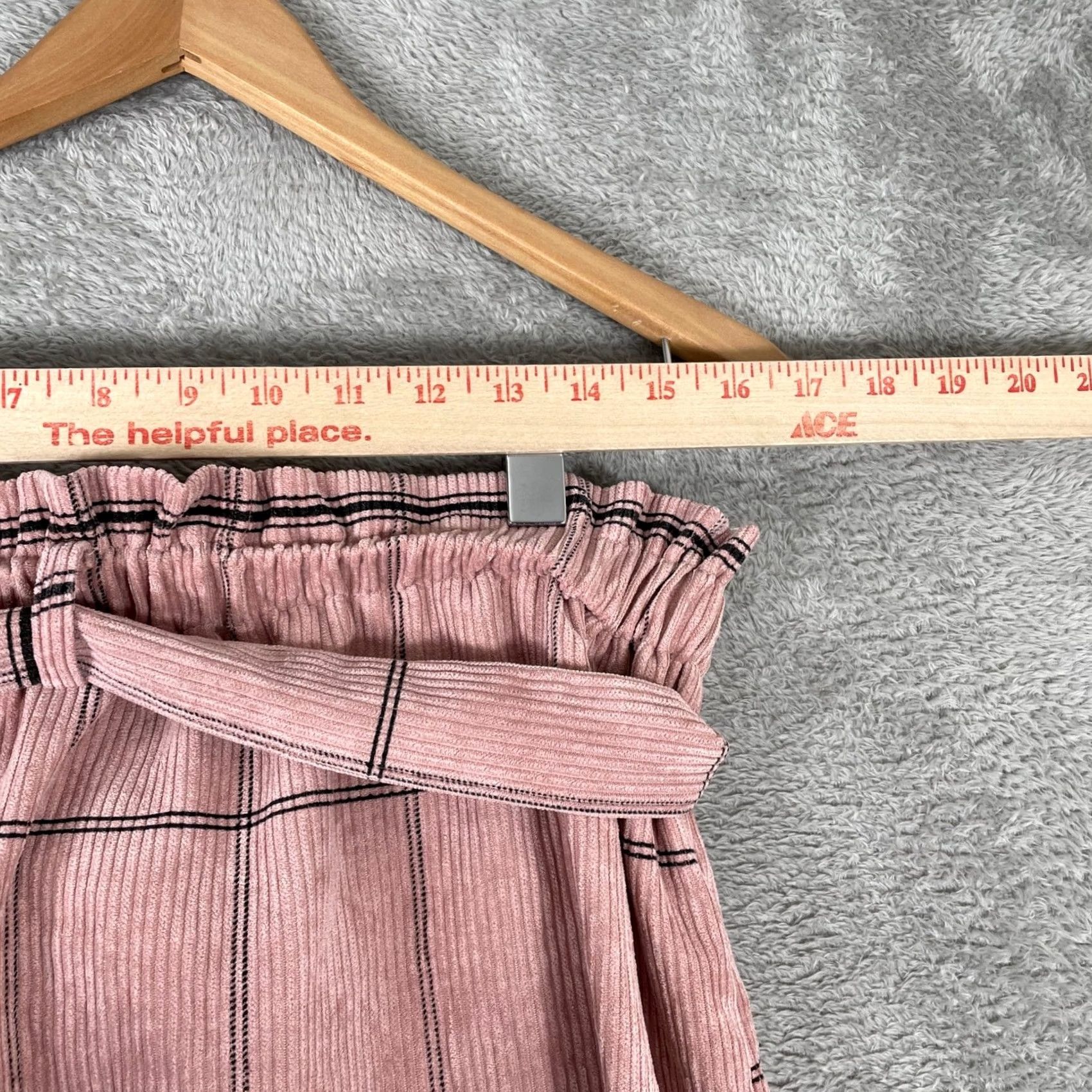 Pinko Have Corduroy Mini Skirt - Womens Pink Plaid Size 36" / US 14 / IT 50 - 7 Thumbnail