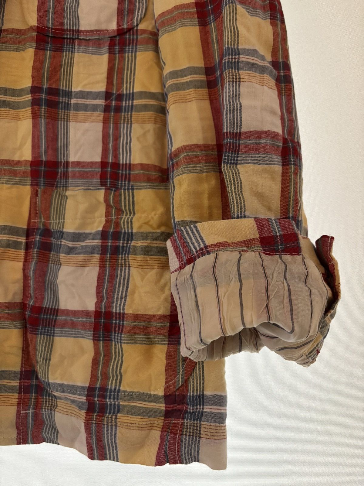 Junya Watanabe Junya Watanabe MAN AD2007 Crinkled Plaid Blazer Size 34S - 7 Thumbnail