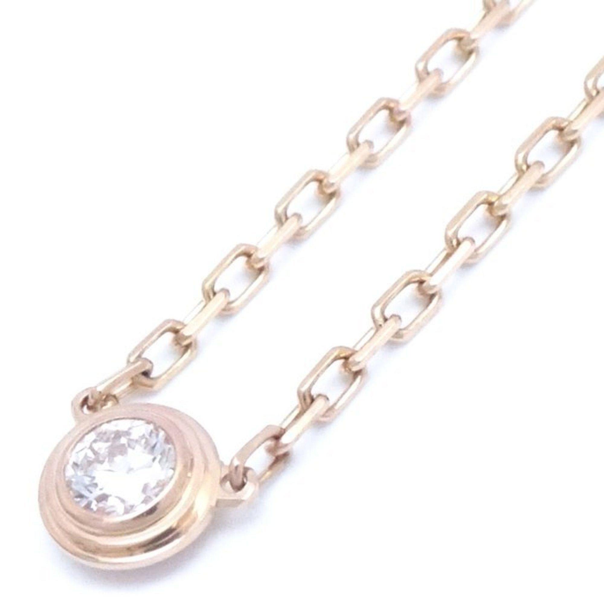 image of Cartier Damour Sm Necklace B7215700 Small Model Diamants Leger Diamond K18Pg Pink Gold 290947, Wome