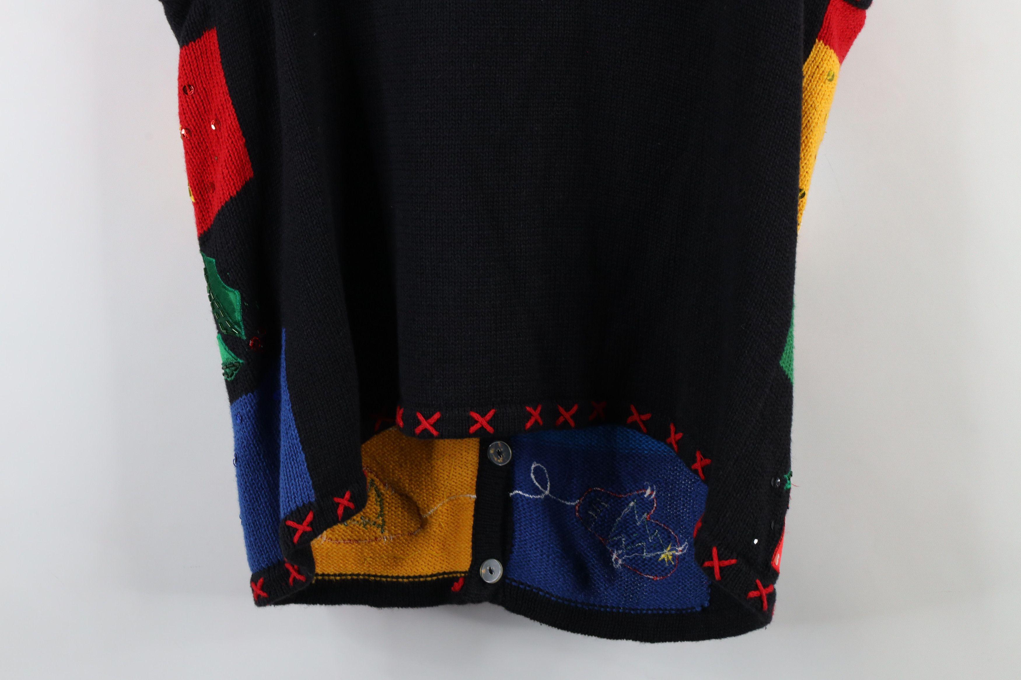 Vintage Vintage 90s Streetwear Christmas Cardigan Sweater Vest Size L / US 10 / IT 46 - 14 Thumbnail