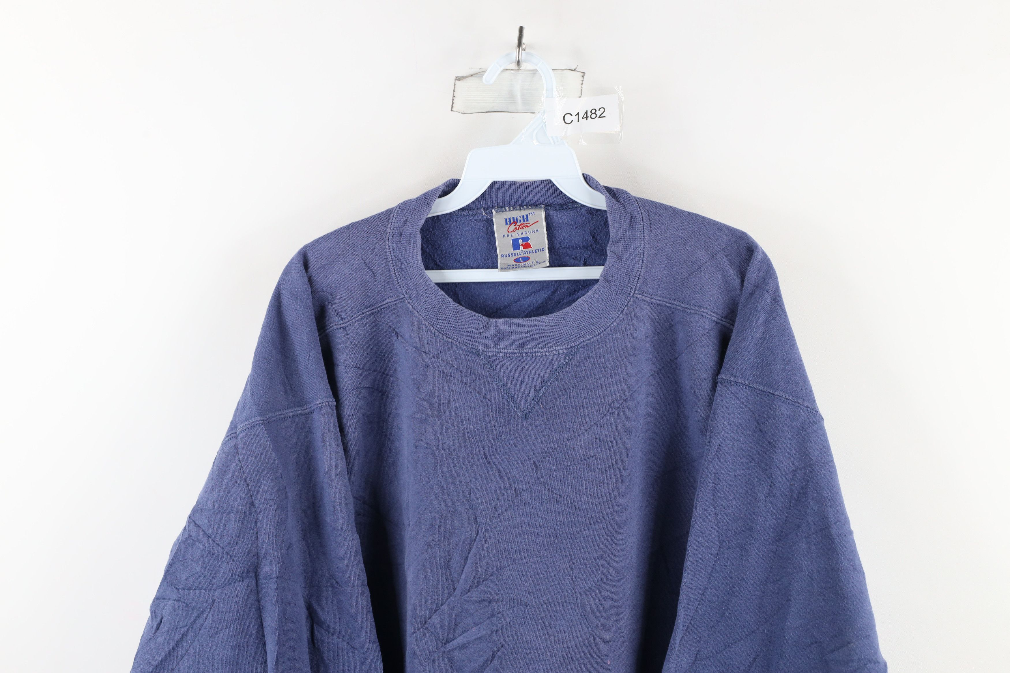 Russell Athletic × Vintage Vintage 90s Russell Athletic Blank Crewneck Sweatshirt USA Size US L / EU 52-54 / 3 - 2 Thumbnail