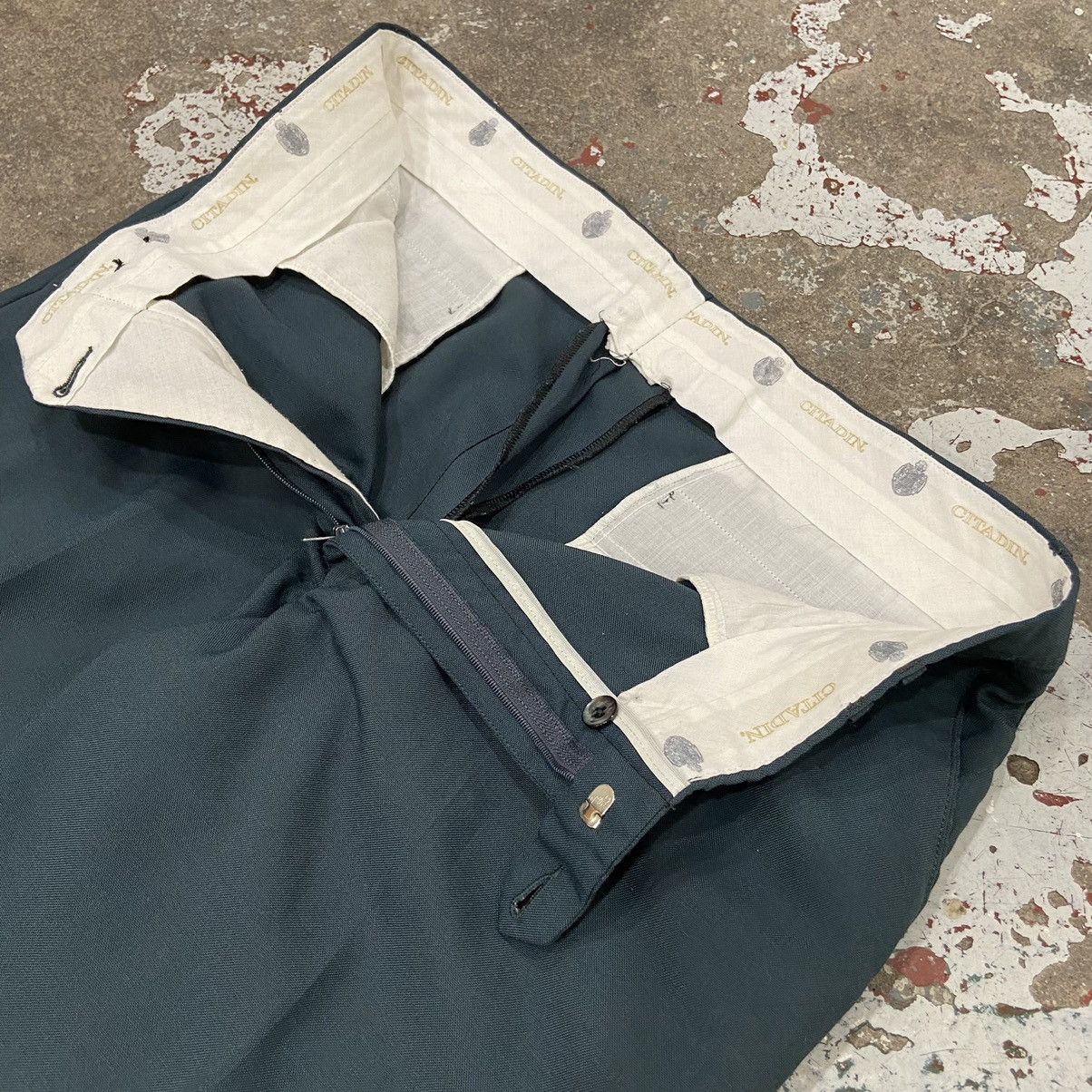 Vintage Vintage 1990s Green Pleated Trousers Size US 35 - 5 Thumbnail