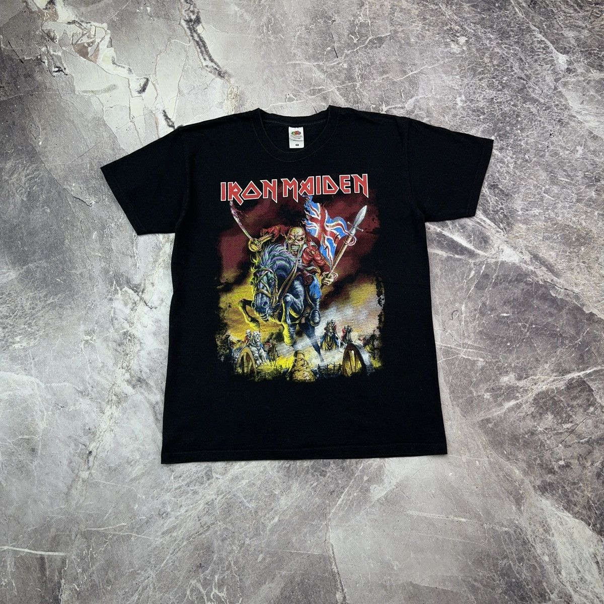 Band Tees × Vintage Vintage 00s Iron Maiden Trooper Skeleton Heavy Metal Rock Size US M / EU 48-50 / 2 - 4 Thumbnail