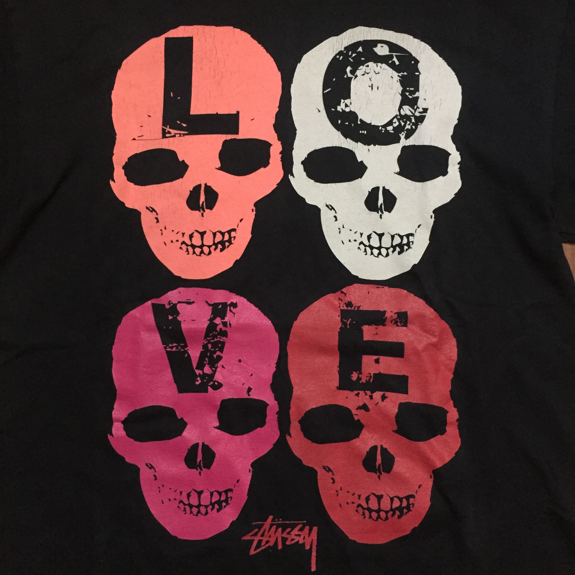 Stussy Vintage 90s Stussy Love Hate Tees Size US M / EU 48-50 / 2 - 3 Thumbnail